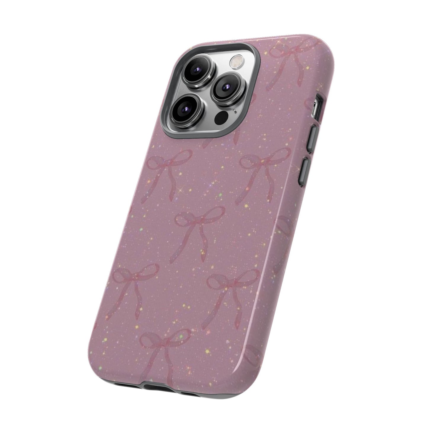 Pink Sparkly Bow Phone Case