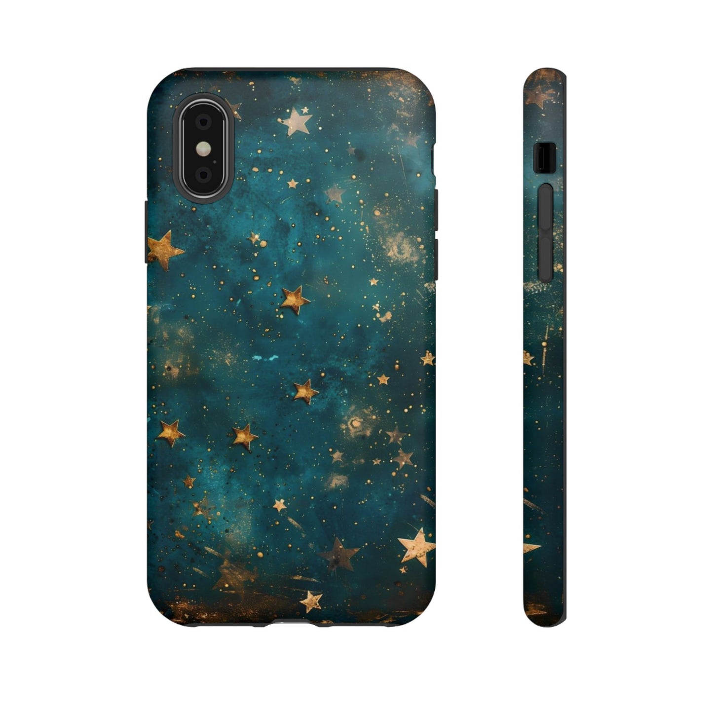 Celestial Gold Stars iPhone Case