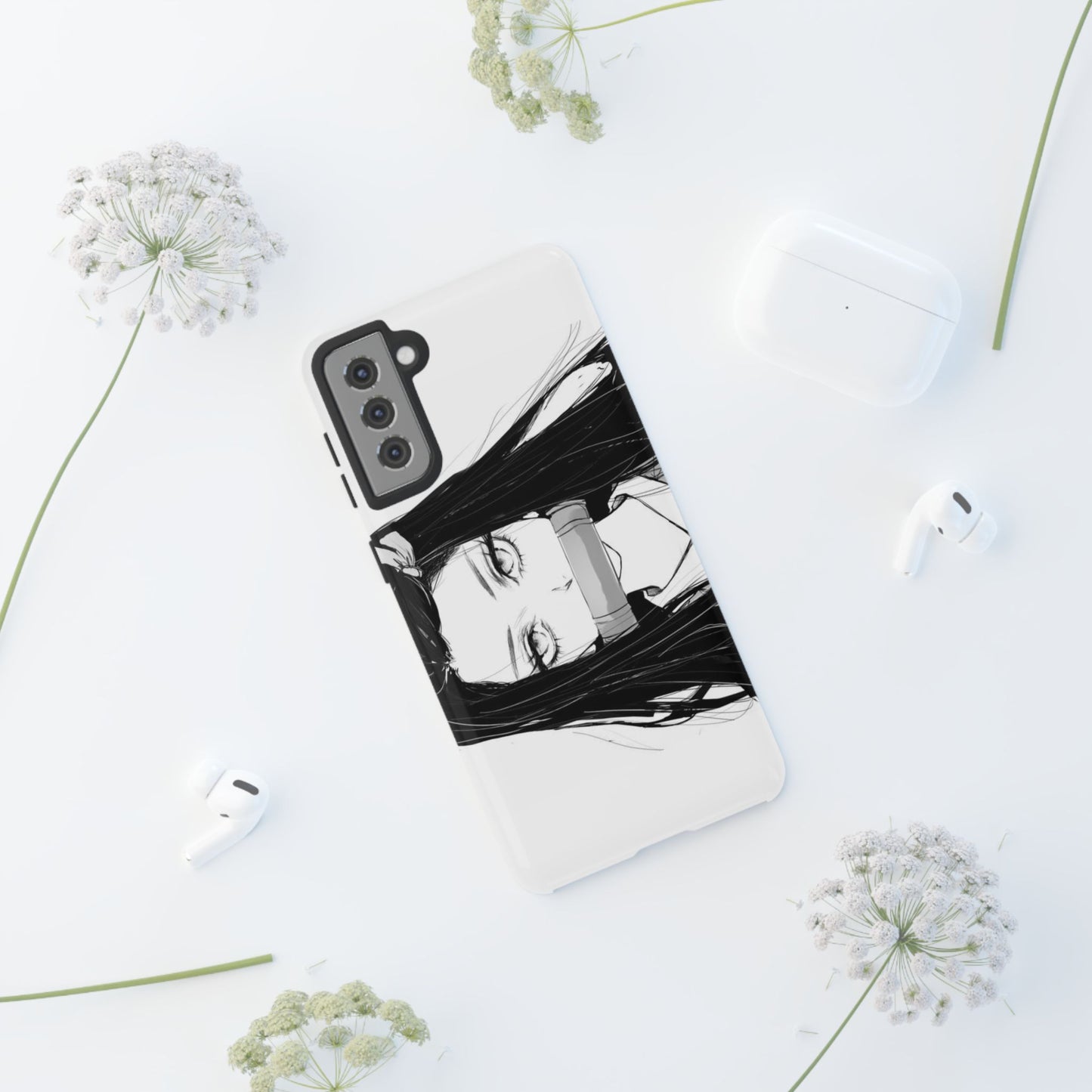 White Nezuko Kamado Clipart Phone Case