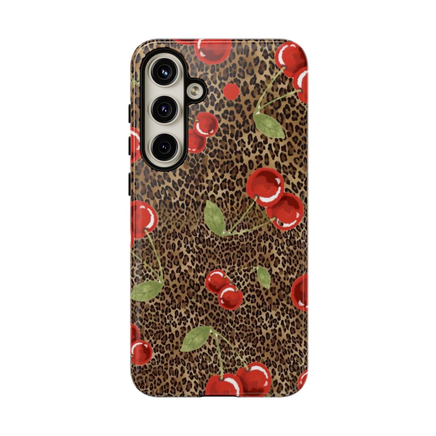 Leopard Cherries iPhone Case