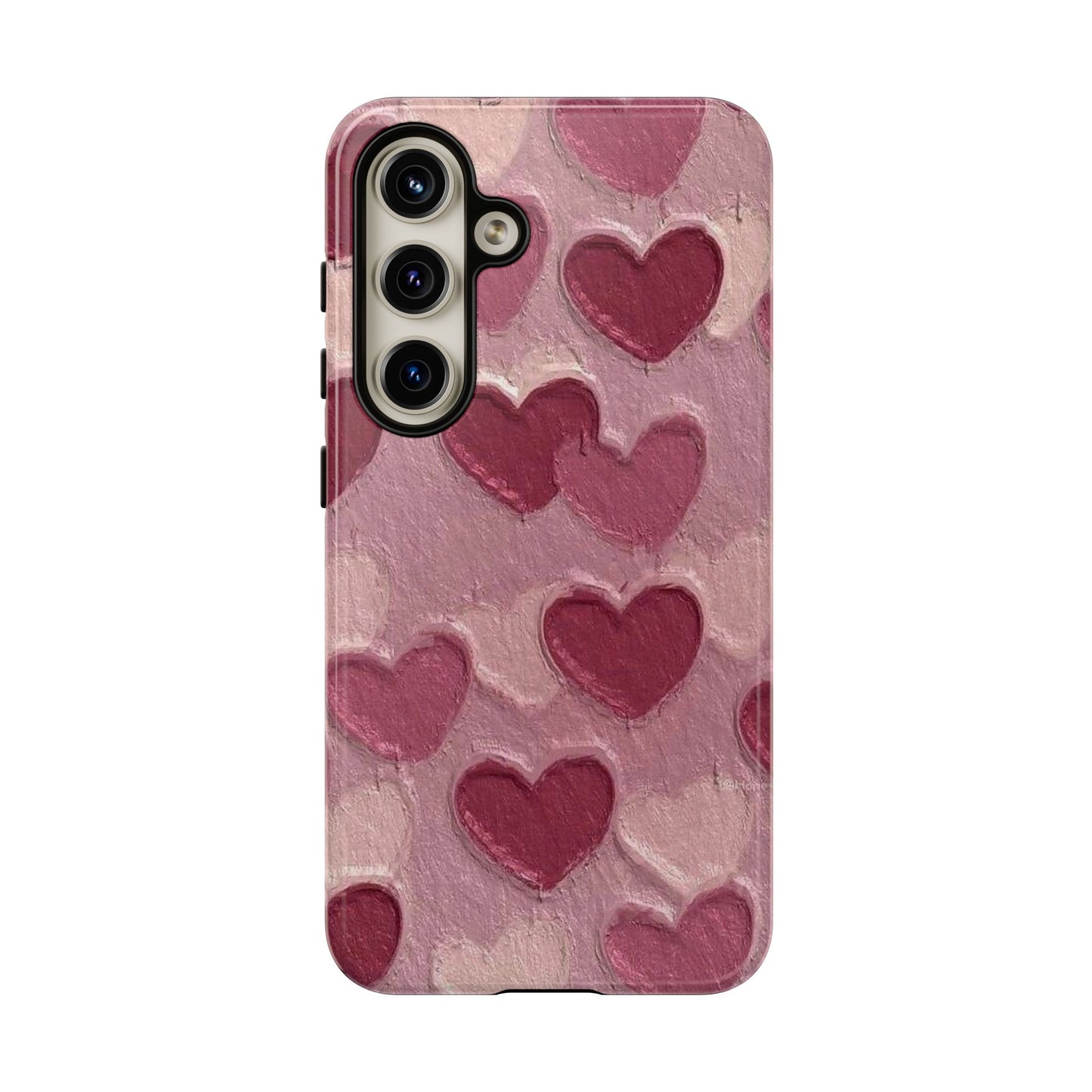 Pink Heart Chalk Wall Phone Case