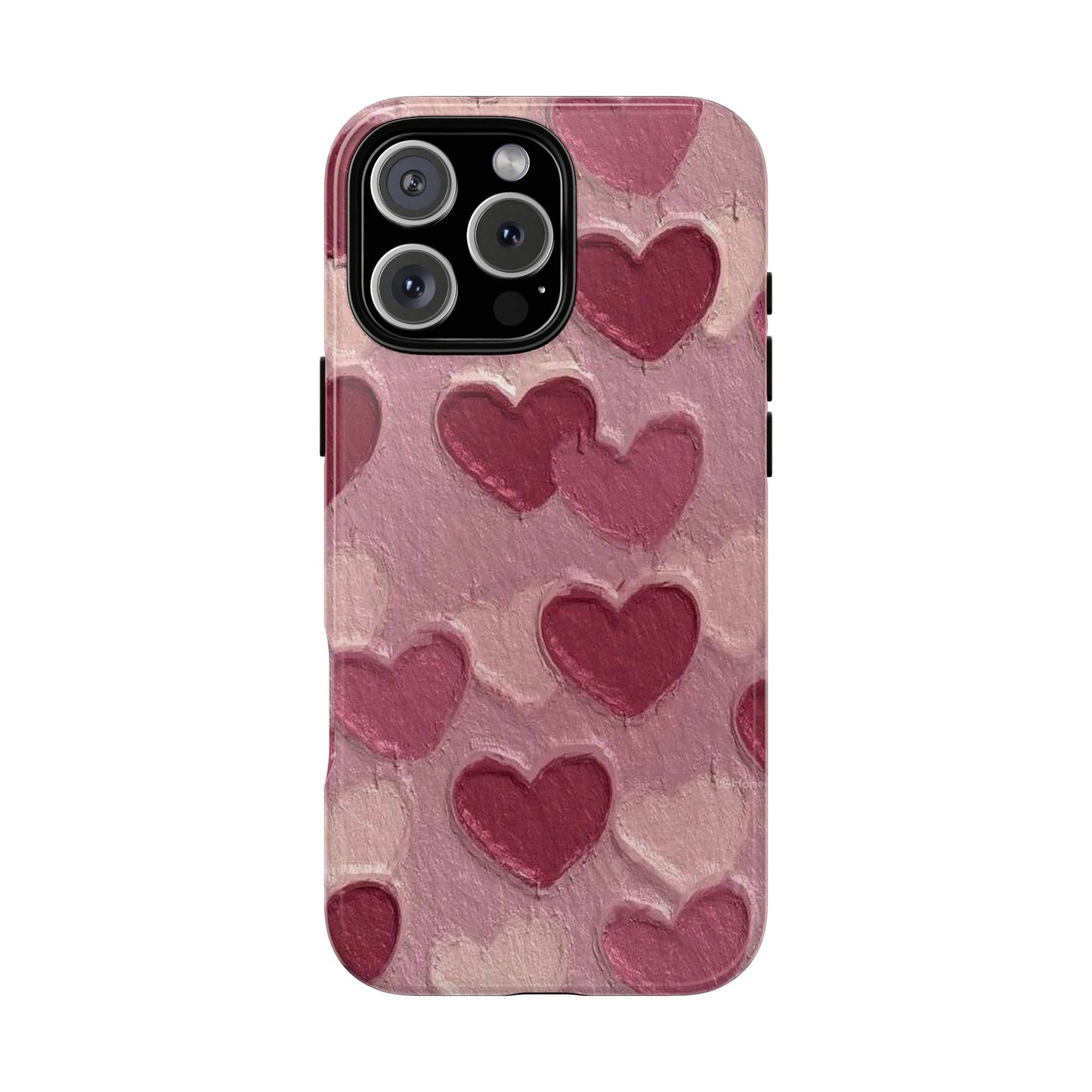 Pink Heart Chalk Wall Phone Case