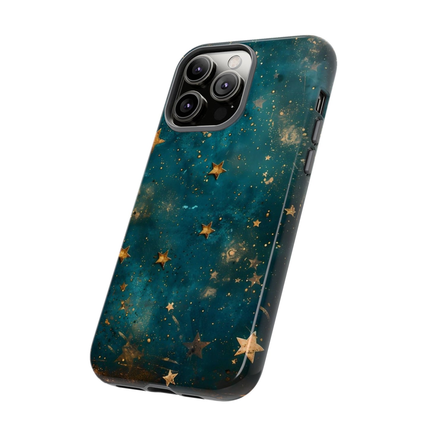 Celestial Gold Stars iPhone Case