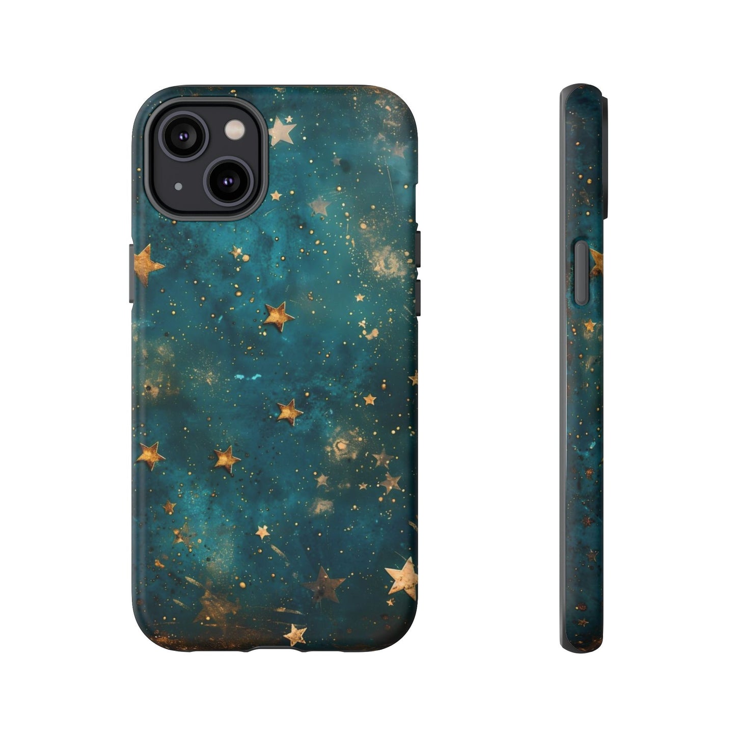 Celestial Gold Stars iPhone Case