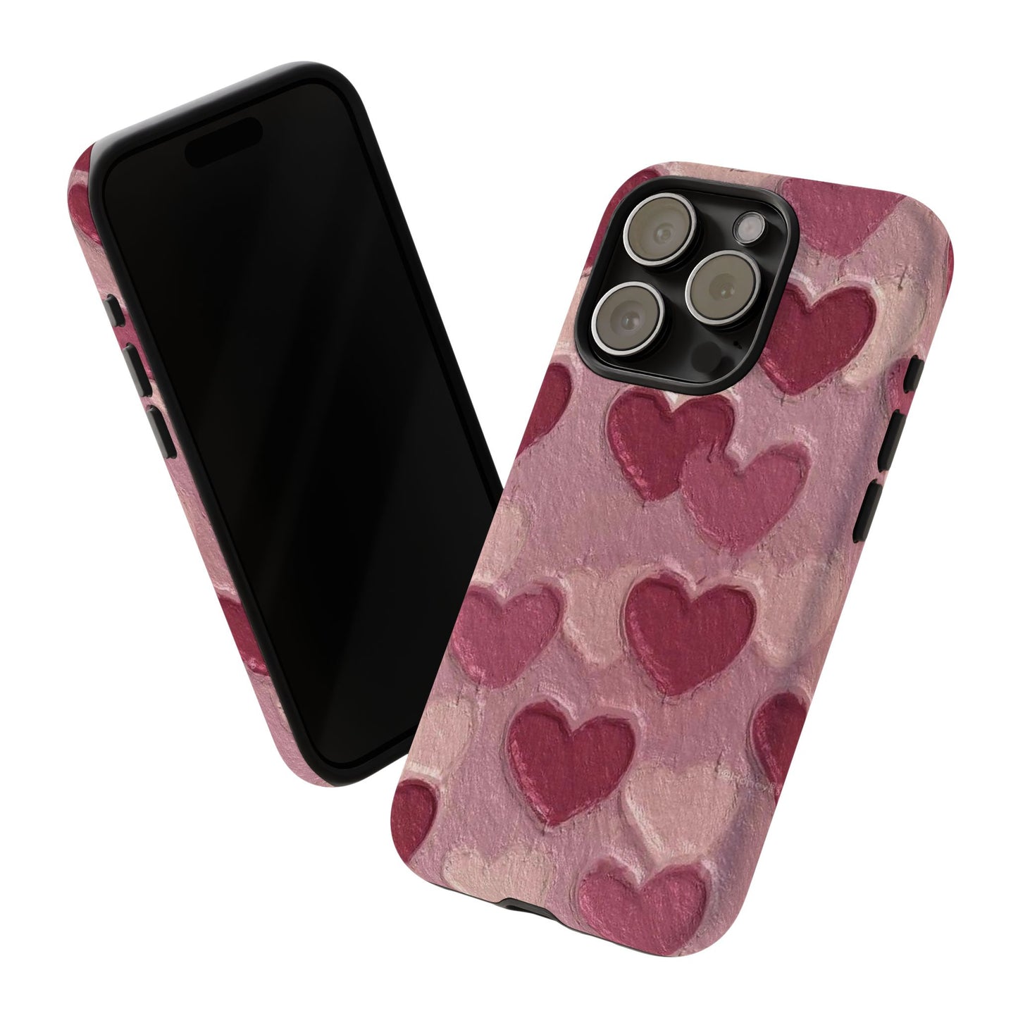 Pink Heart Chalk Wall Phone Case