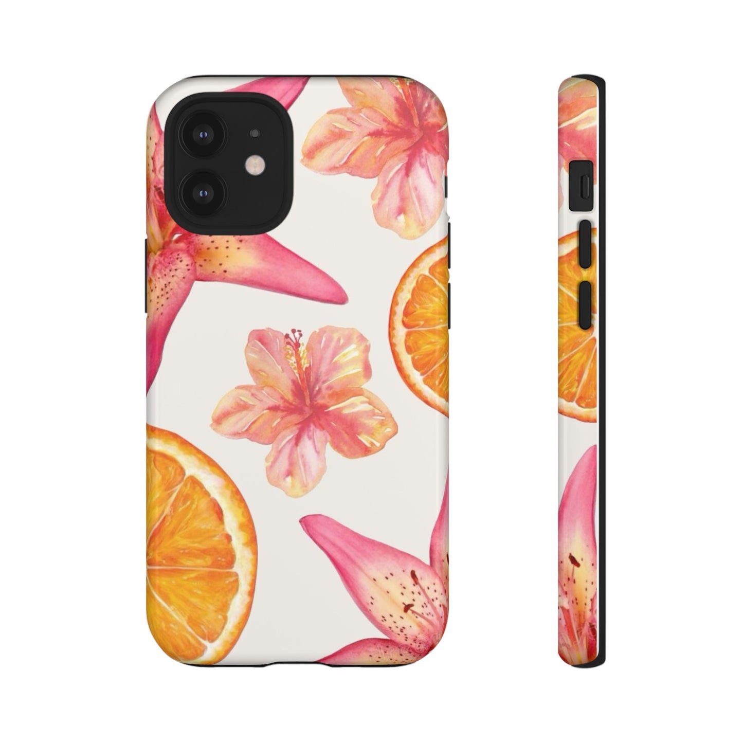 Orange Hibiscus iPhone Case