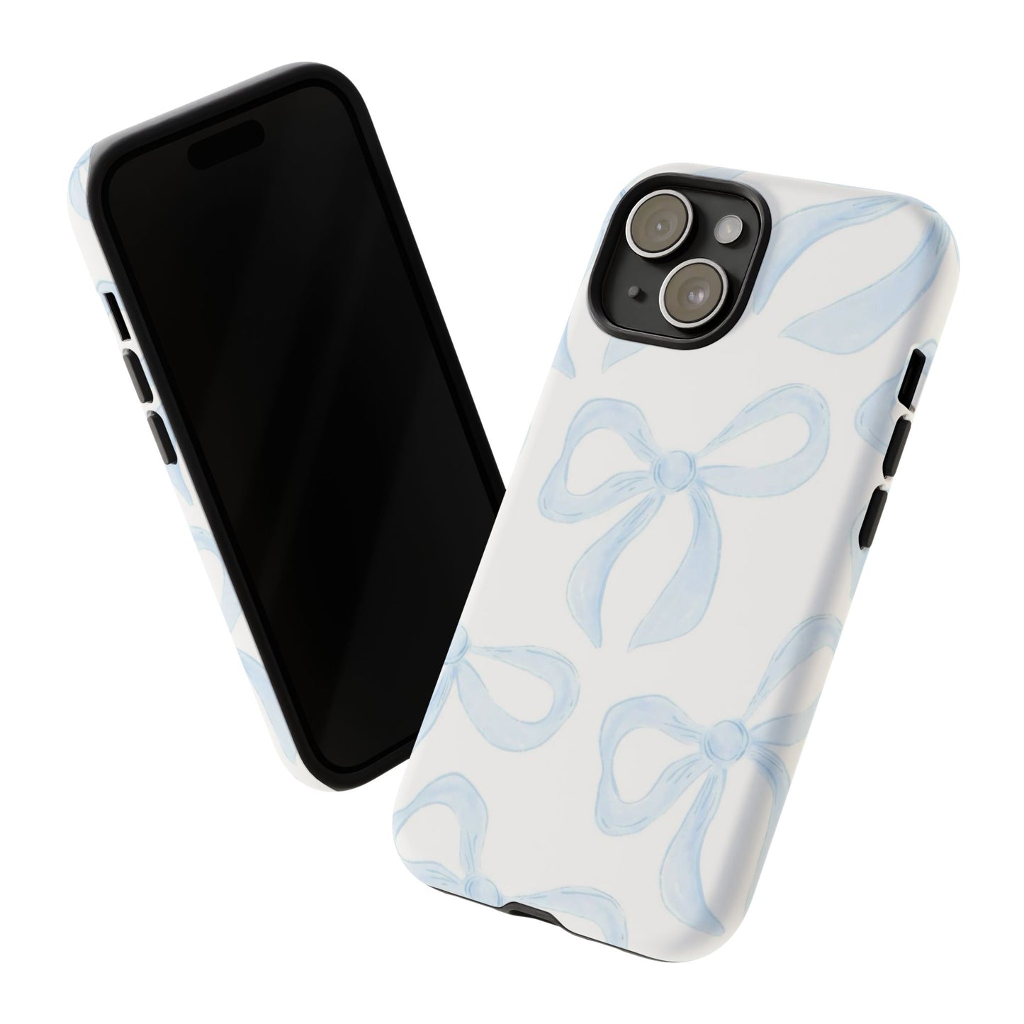 Blue Coquette Bow iPhone Case