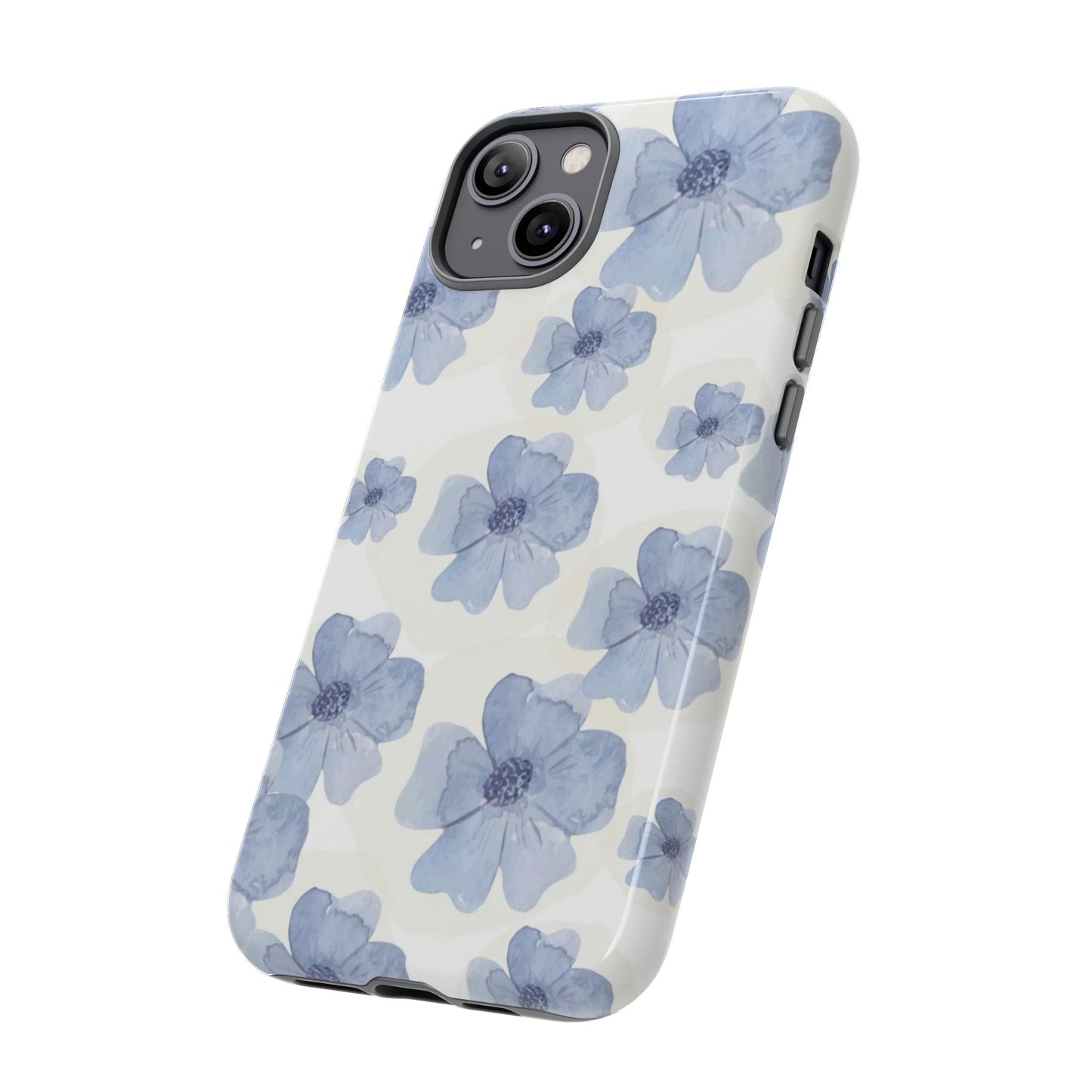 Blue Watercolor Flower iPhone Case