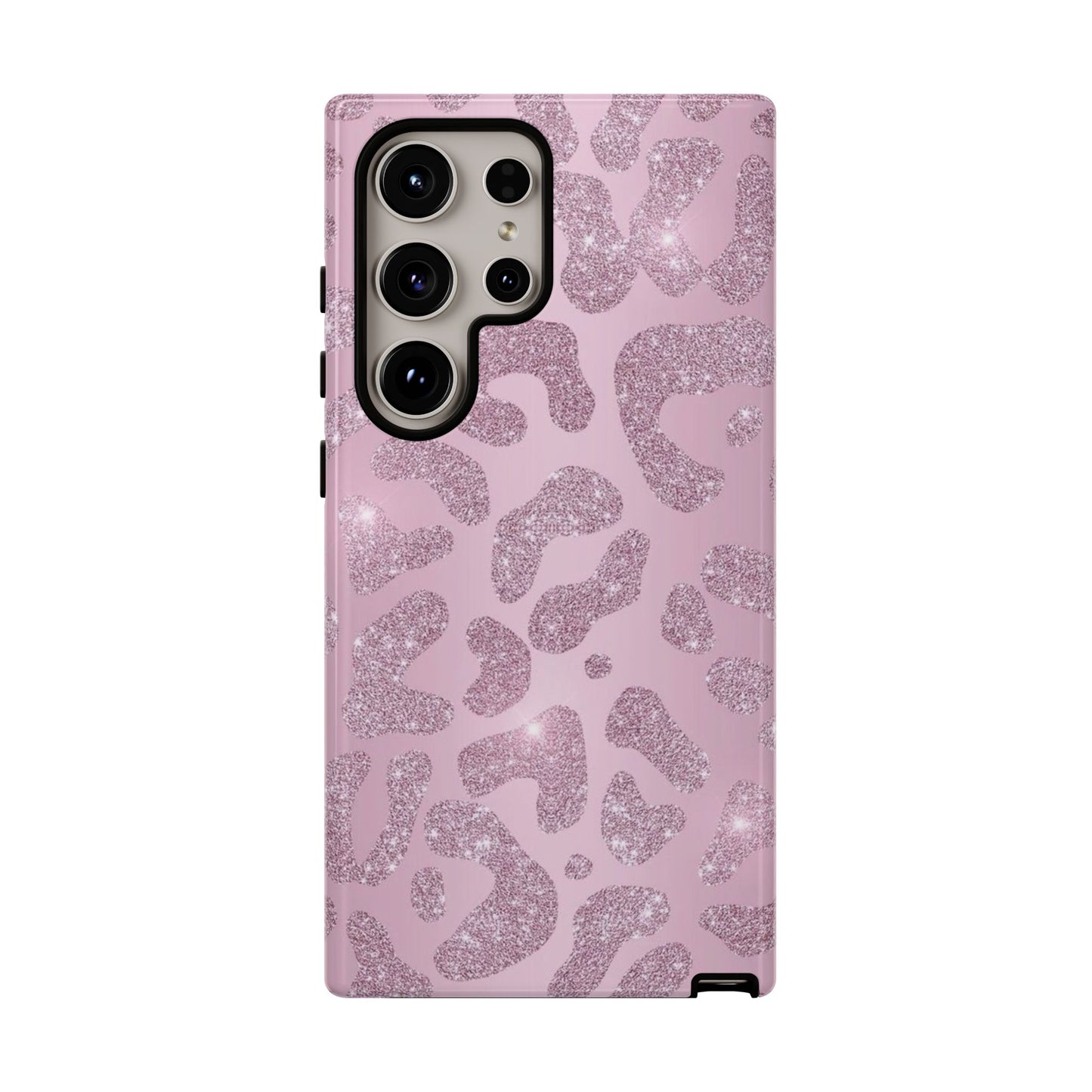 Pink Glitter Cheetah iPhone Case