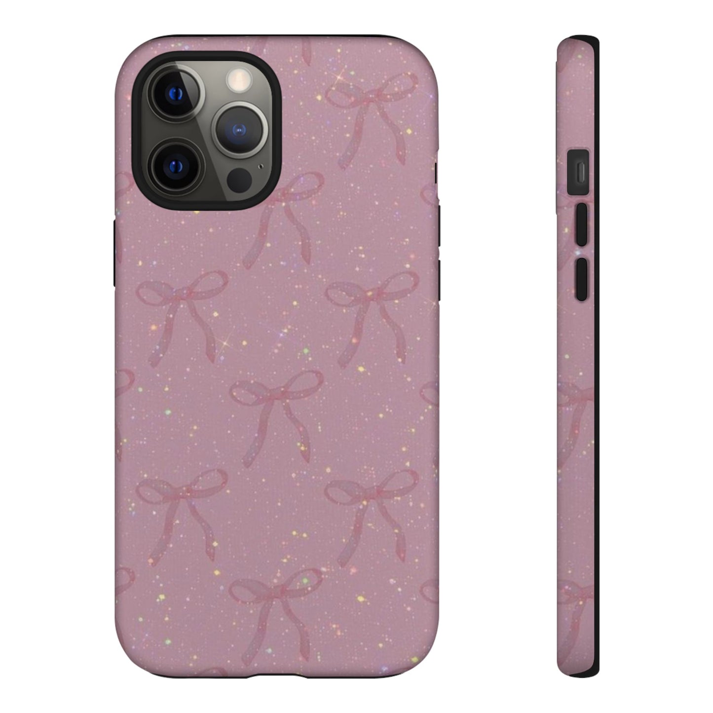 Pink Sparkly Bow Phone Case