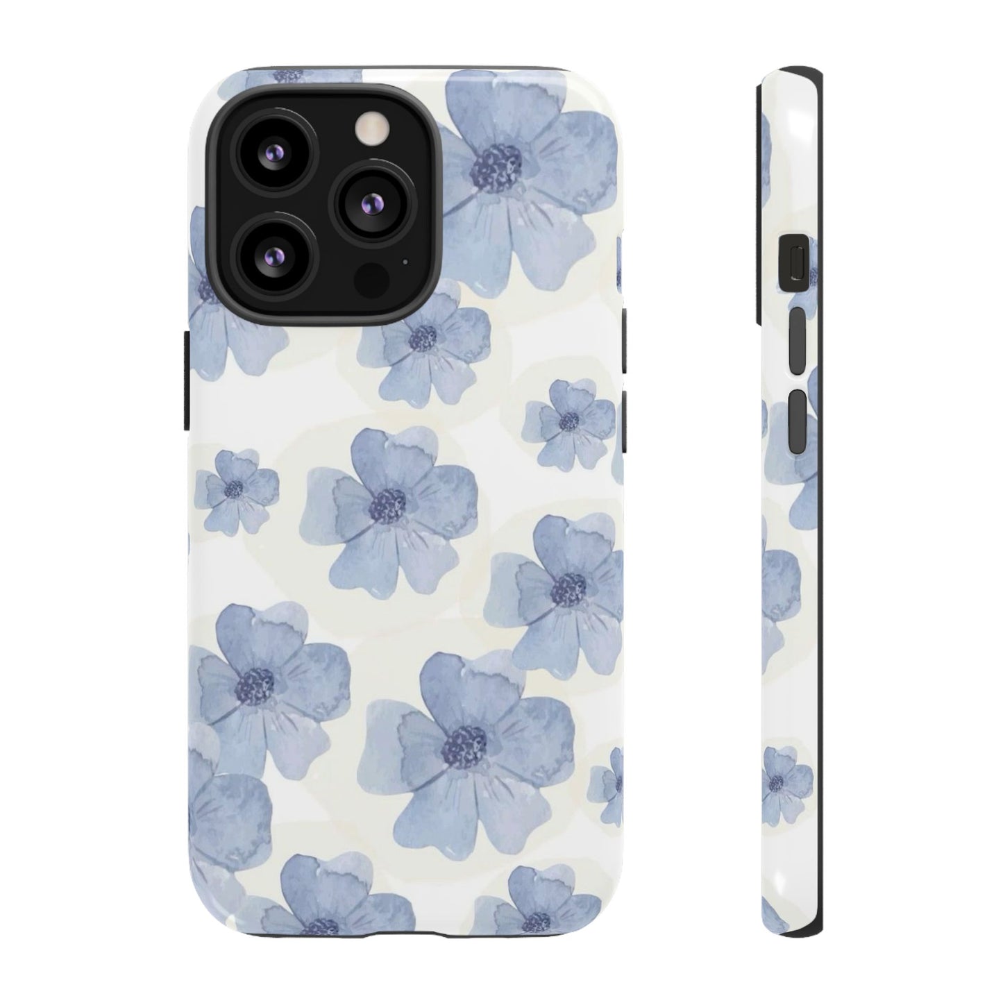 Blue Watercolor Flower iPhone Case