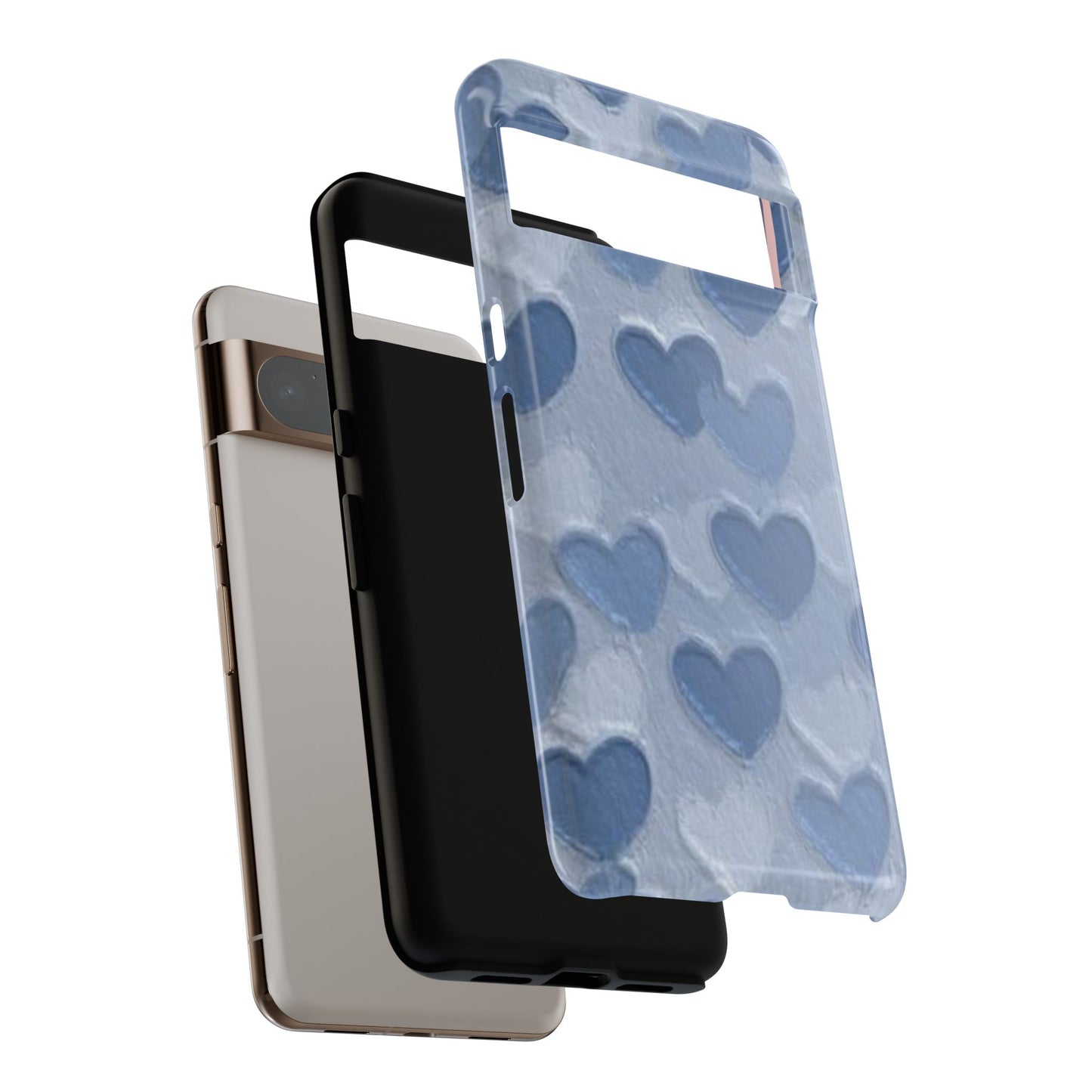 Blue Heart Chalk Wall Phone Case