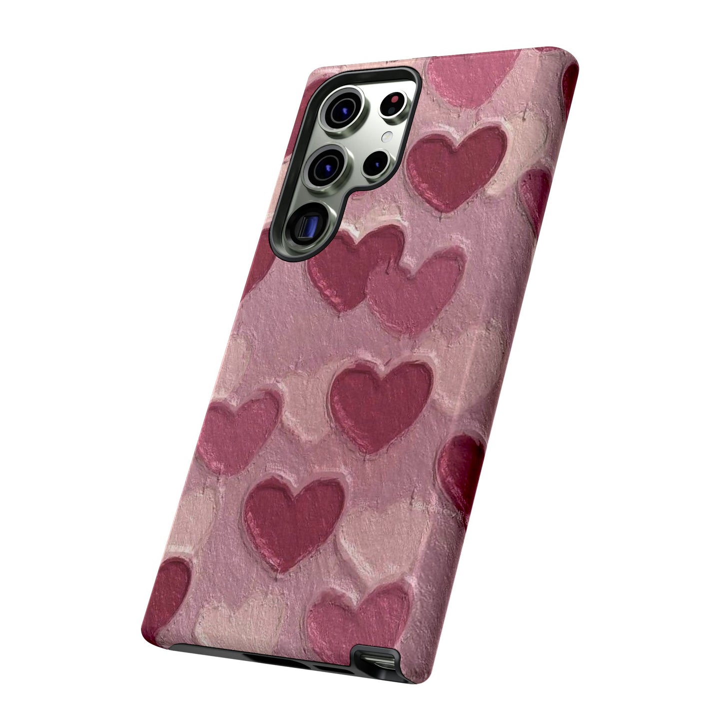 Pink Heart Chalk Wall Phone Case