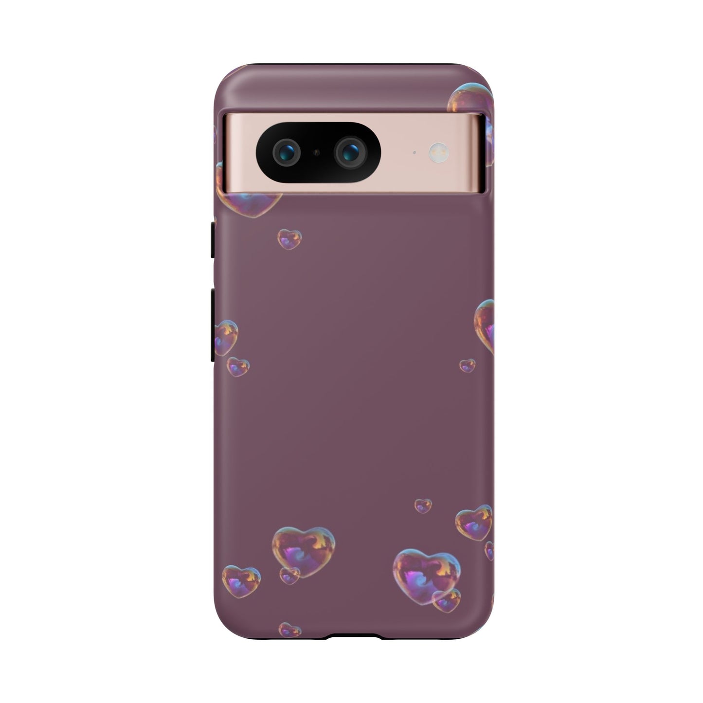 Purple Heart Bubbles Phone Case