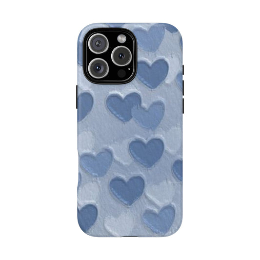 Blue Heart Chalk Wall Phone Case