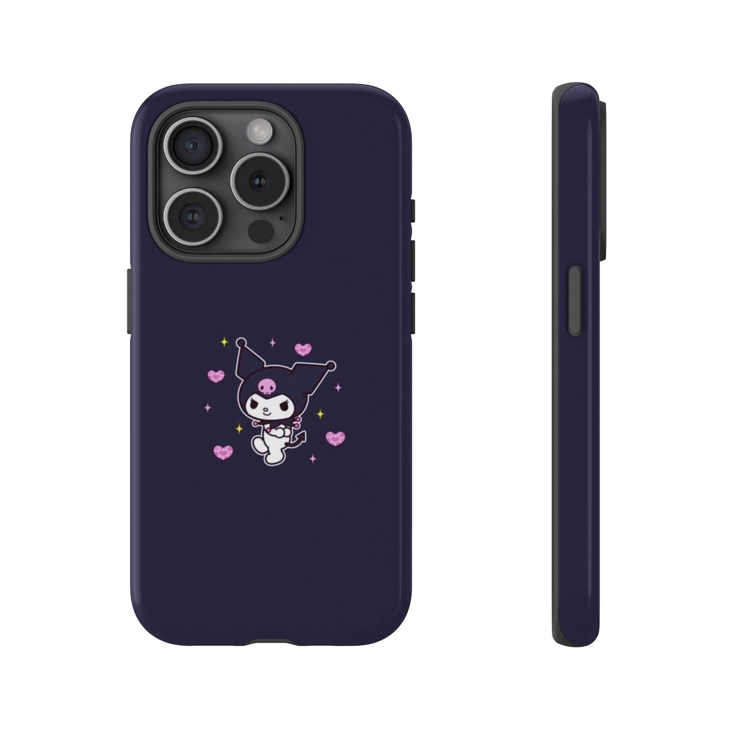 Navy Kuromi Hearts Phone Case