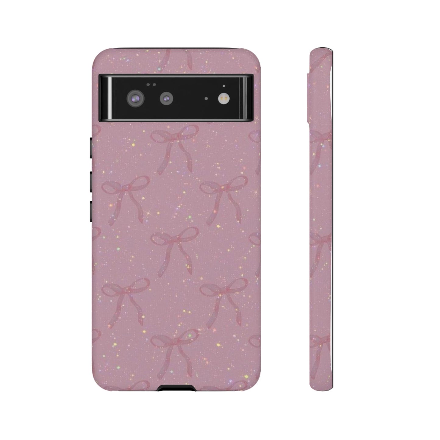 Pink Sparkly Bow Phone Case