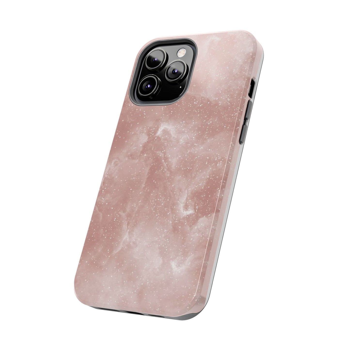 Rose Quartz Glitter Marble iPhone Case