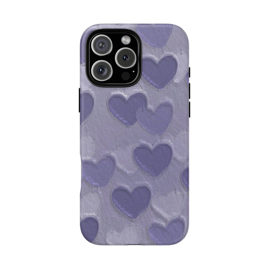 Lavender Heart Chalk Wall Phone Case