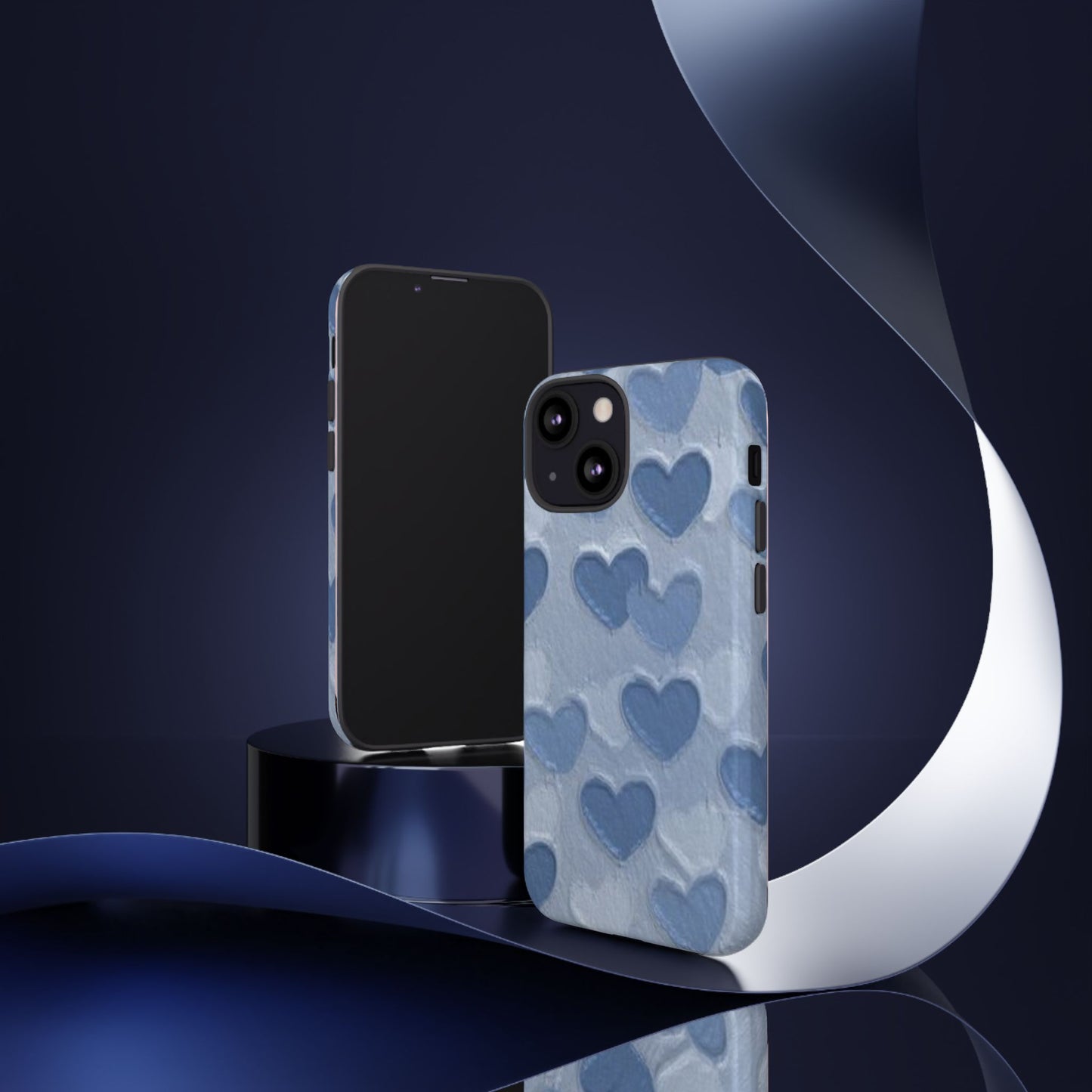 Blue Heart Chalk Wall Phone Case