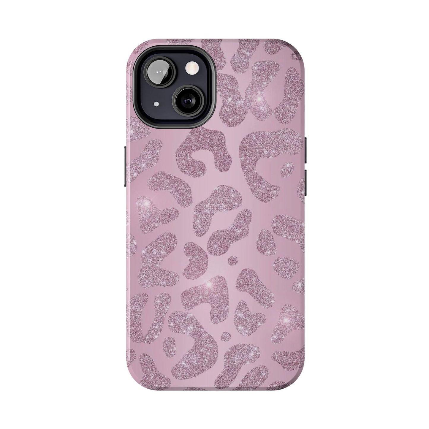 Pink Glitter Cheetah iPhone Case