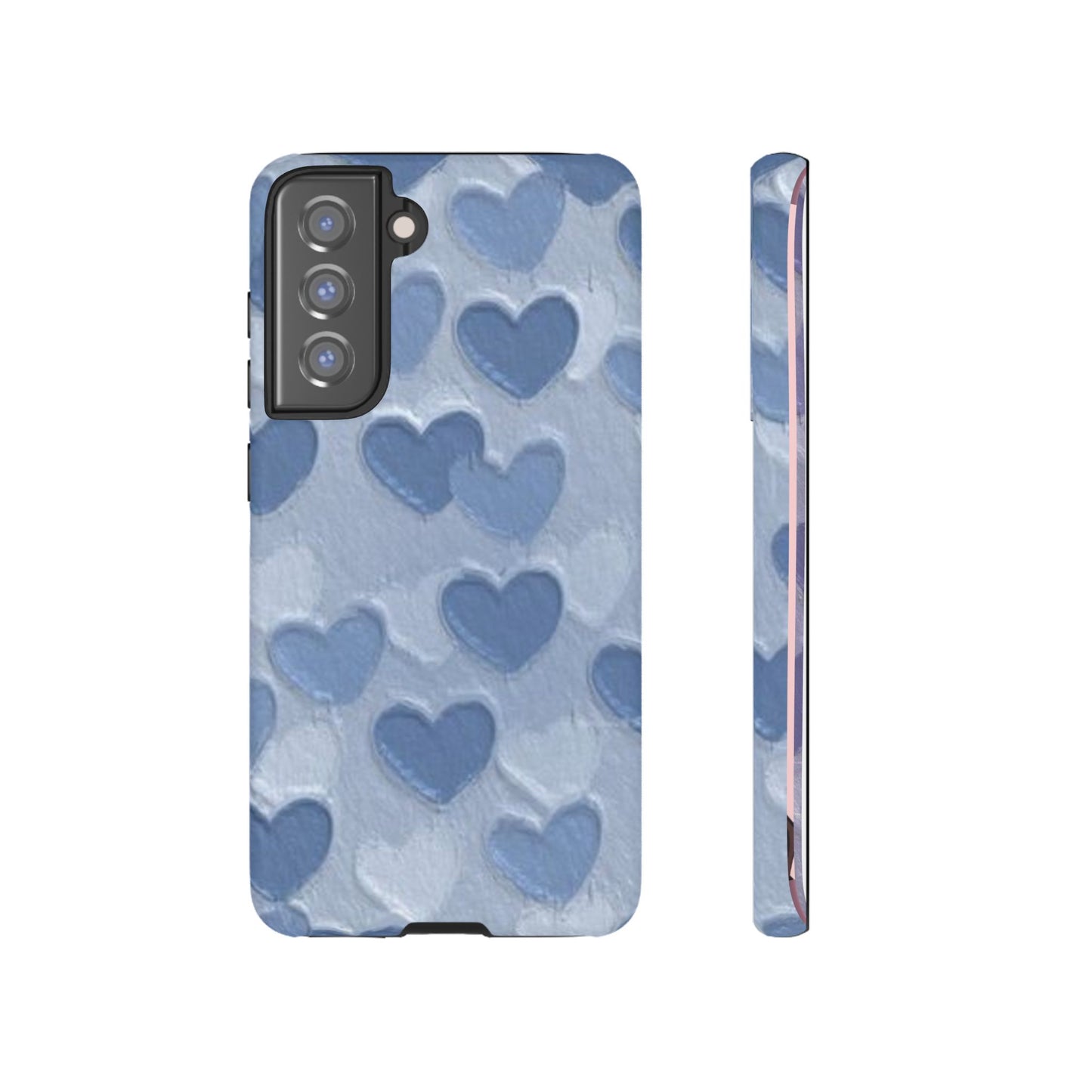 Blue Heart Chalk Wall Phone Case