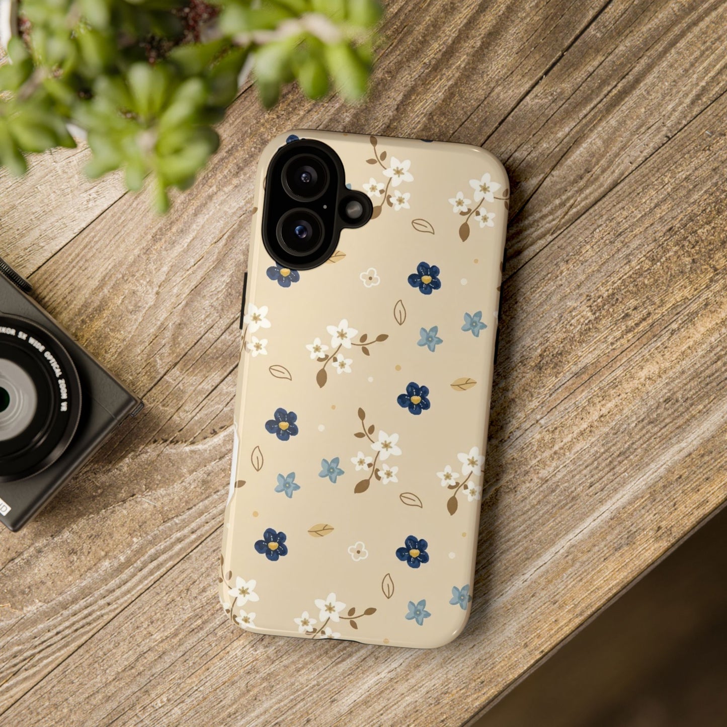 Navy Daisy Phone Case