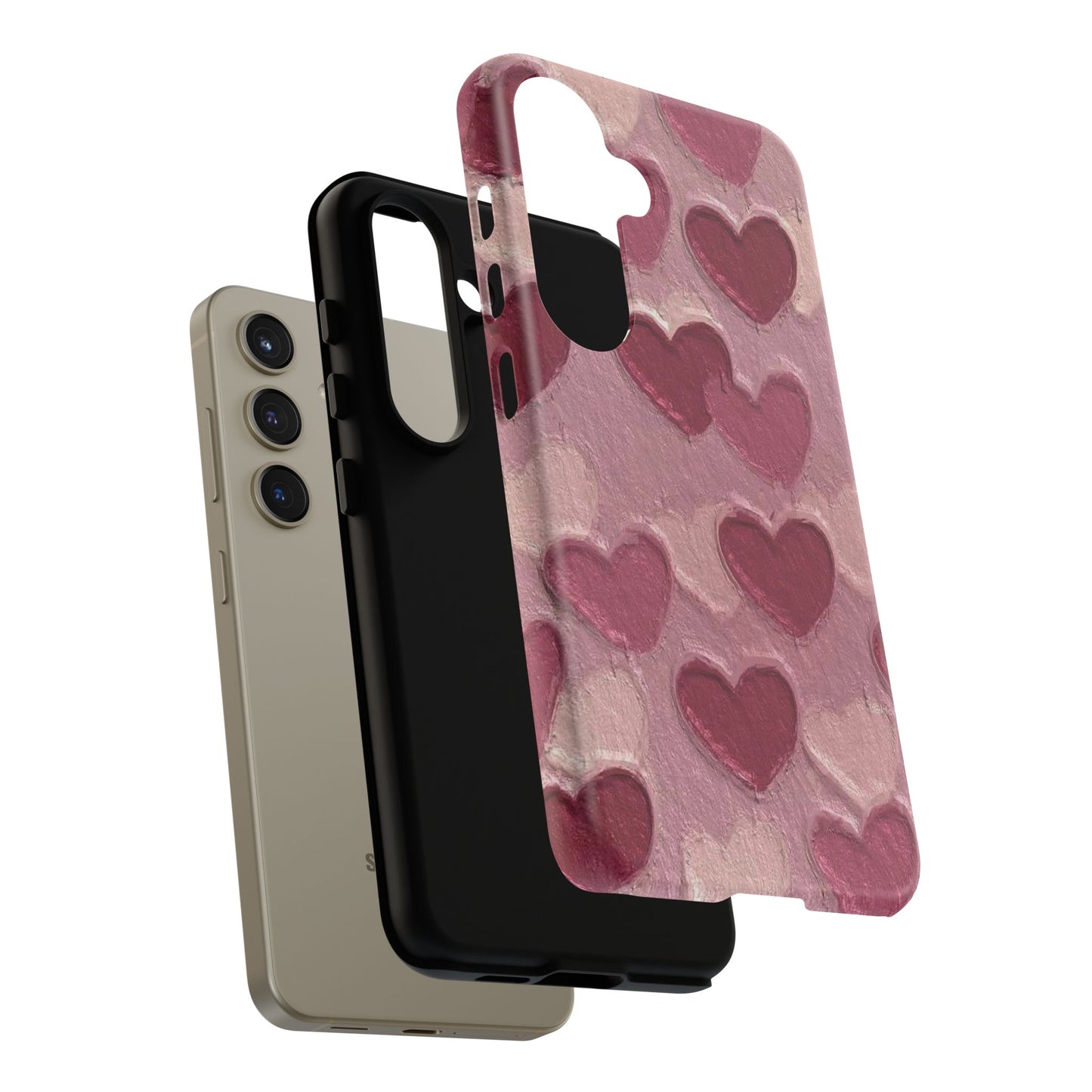 Pink Heart Chalk Wall Phone Case