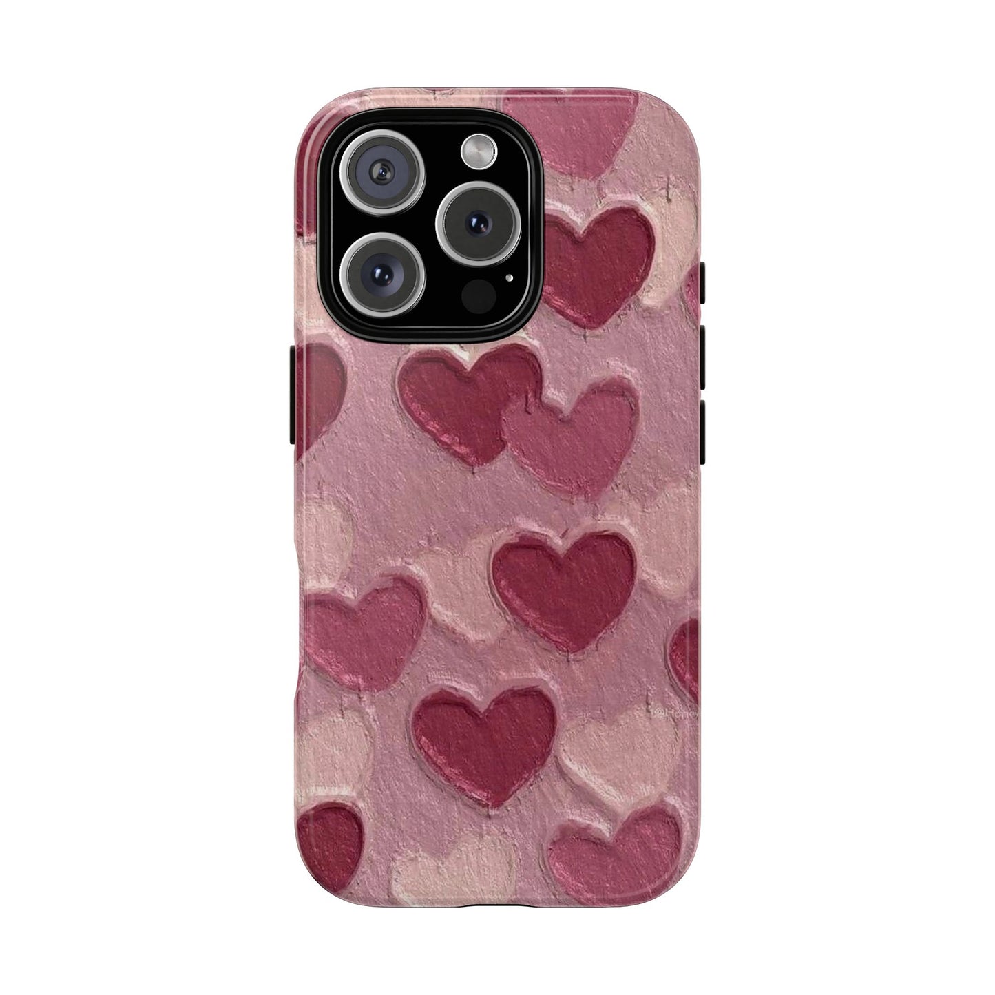 Pink Heart Chalk Wall Phone Case