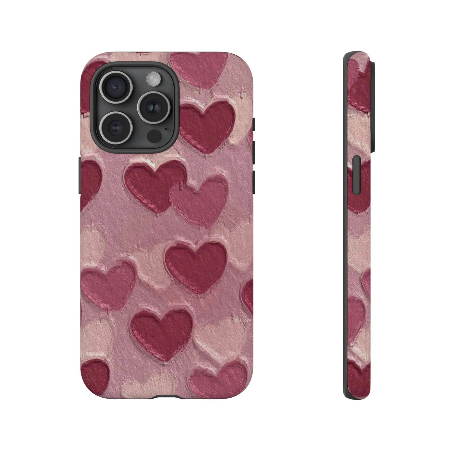 Pink Heart Chalk Wall Phone Case