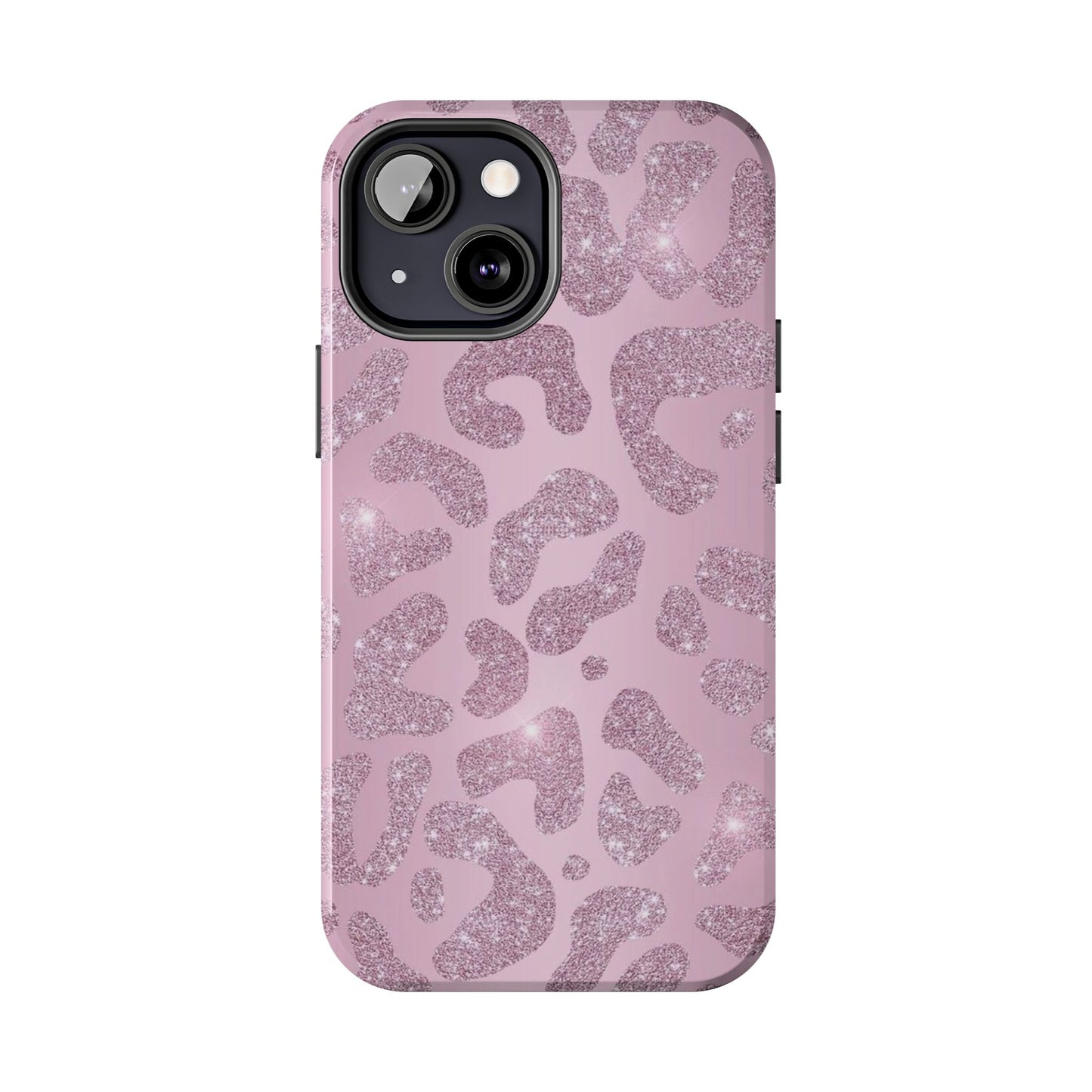 Pink Glitter Cheetah iPhone Case