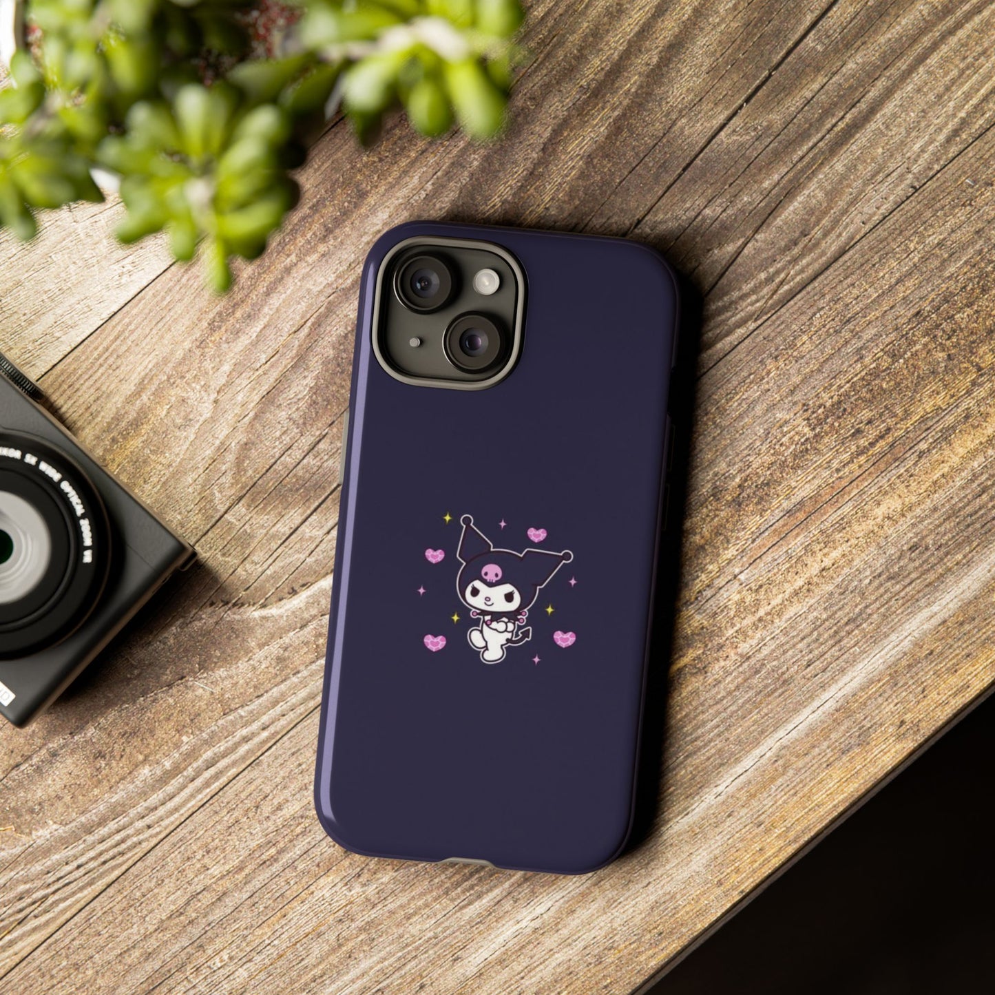 Navy Kuromi Hearts Phone Case