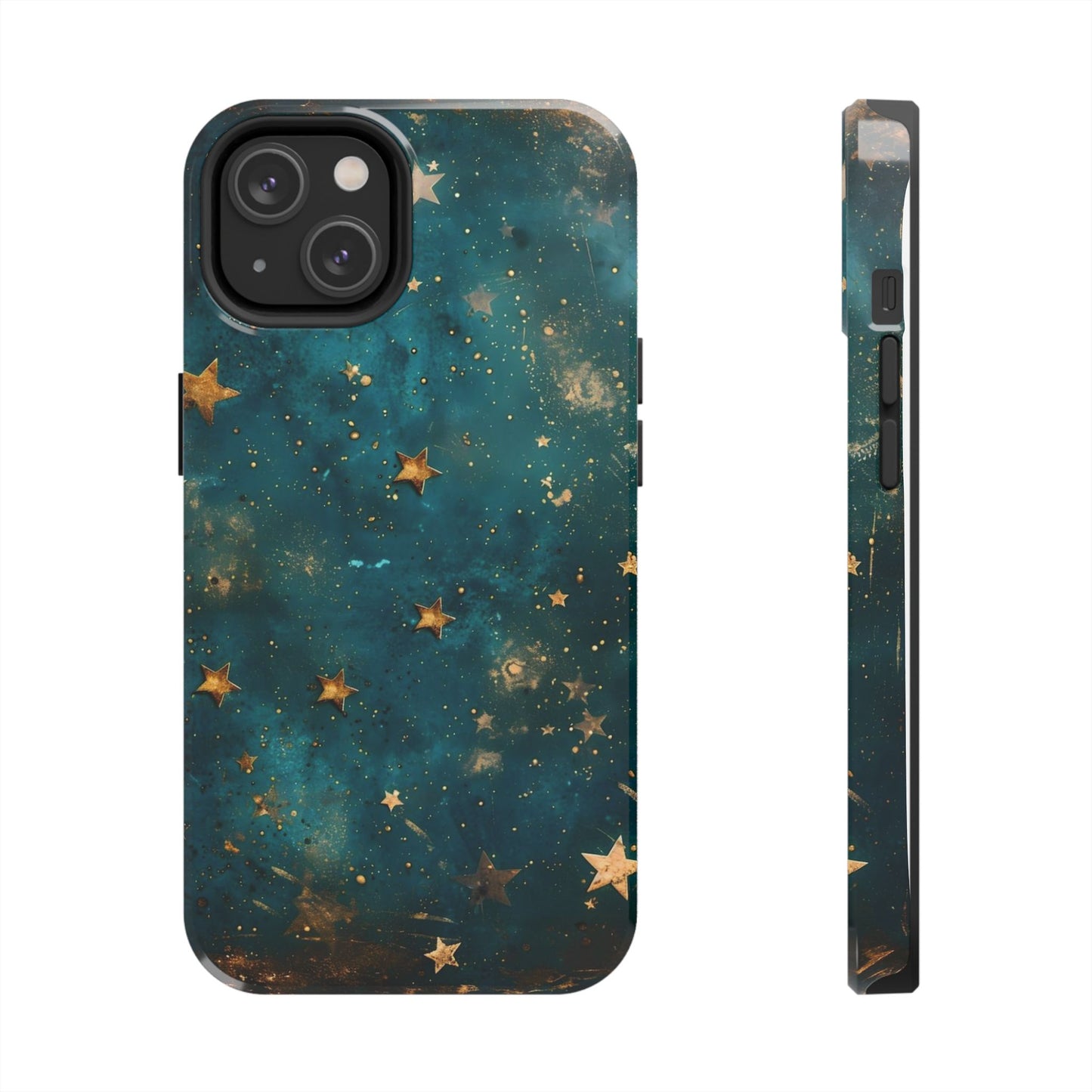 Golden Celestial Stars iPhone Case