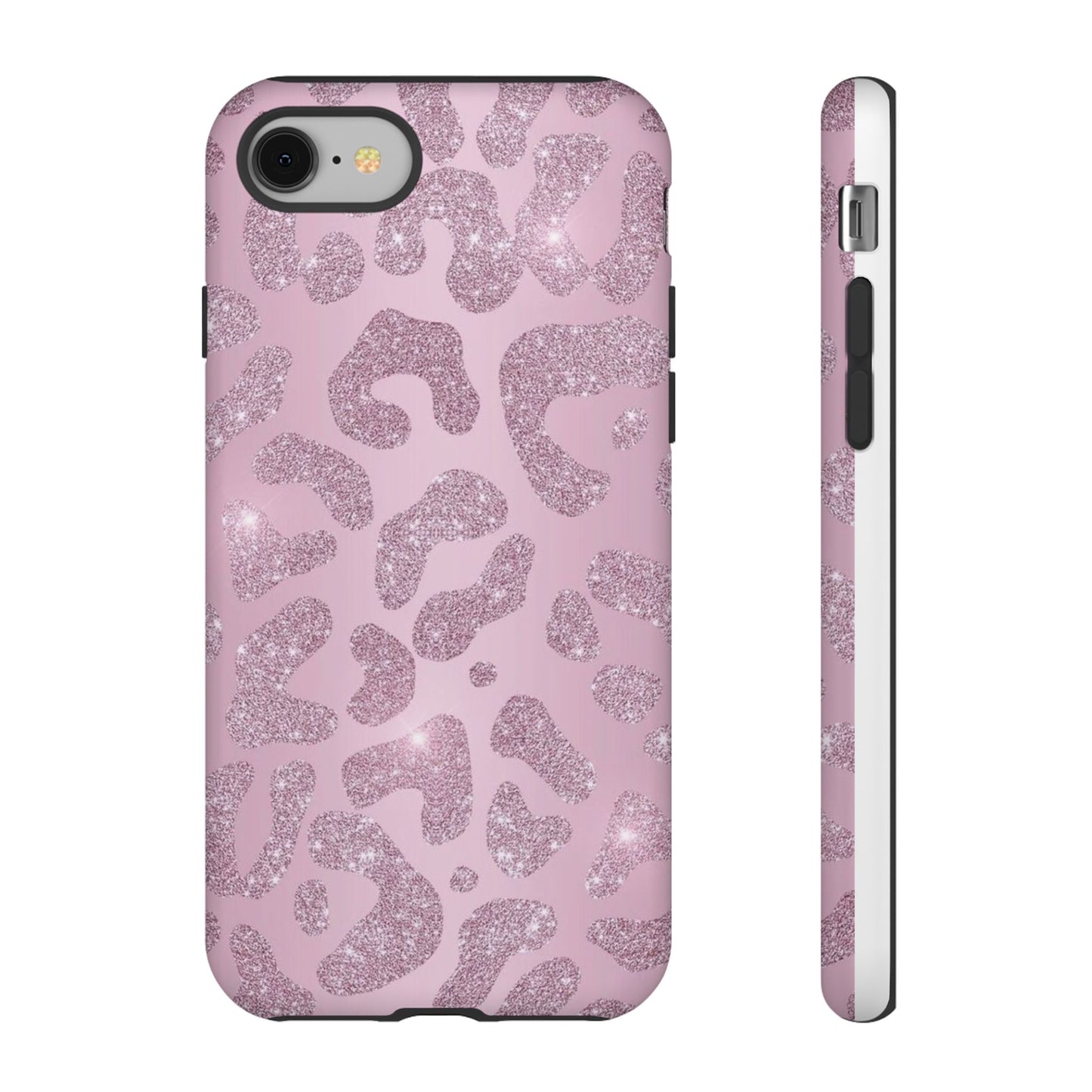 Pink Glitter Cheetah iPhone Case