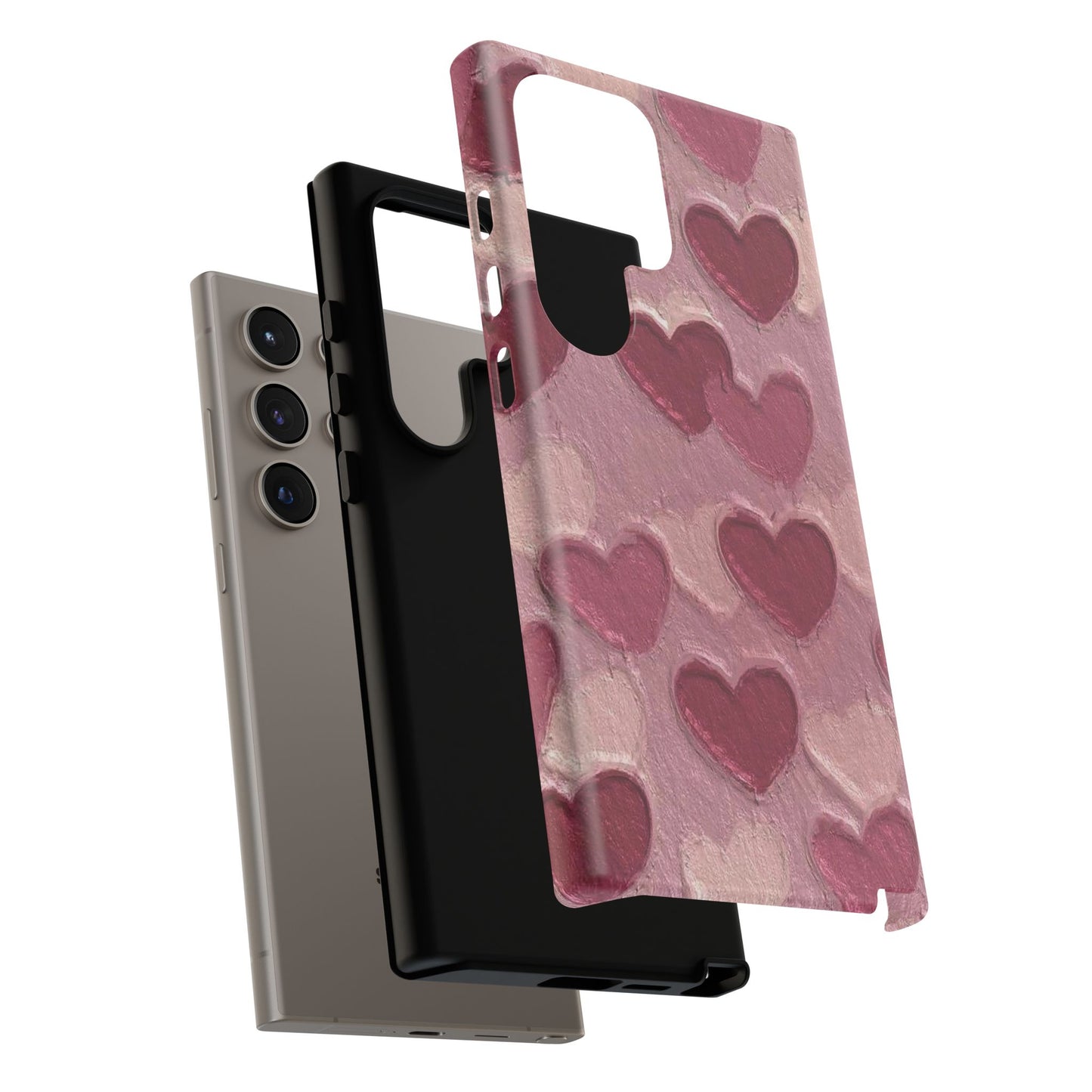 Pink Heart Chalk Wall Phone Case