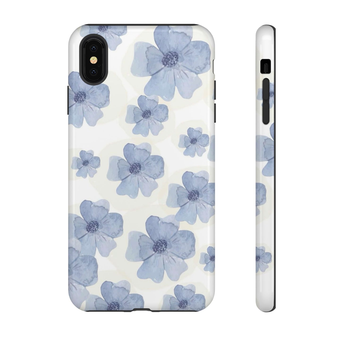 Blue Watercolor Flower iPhone Case