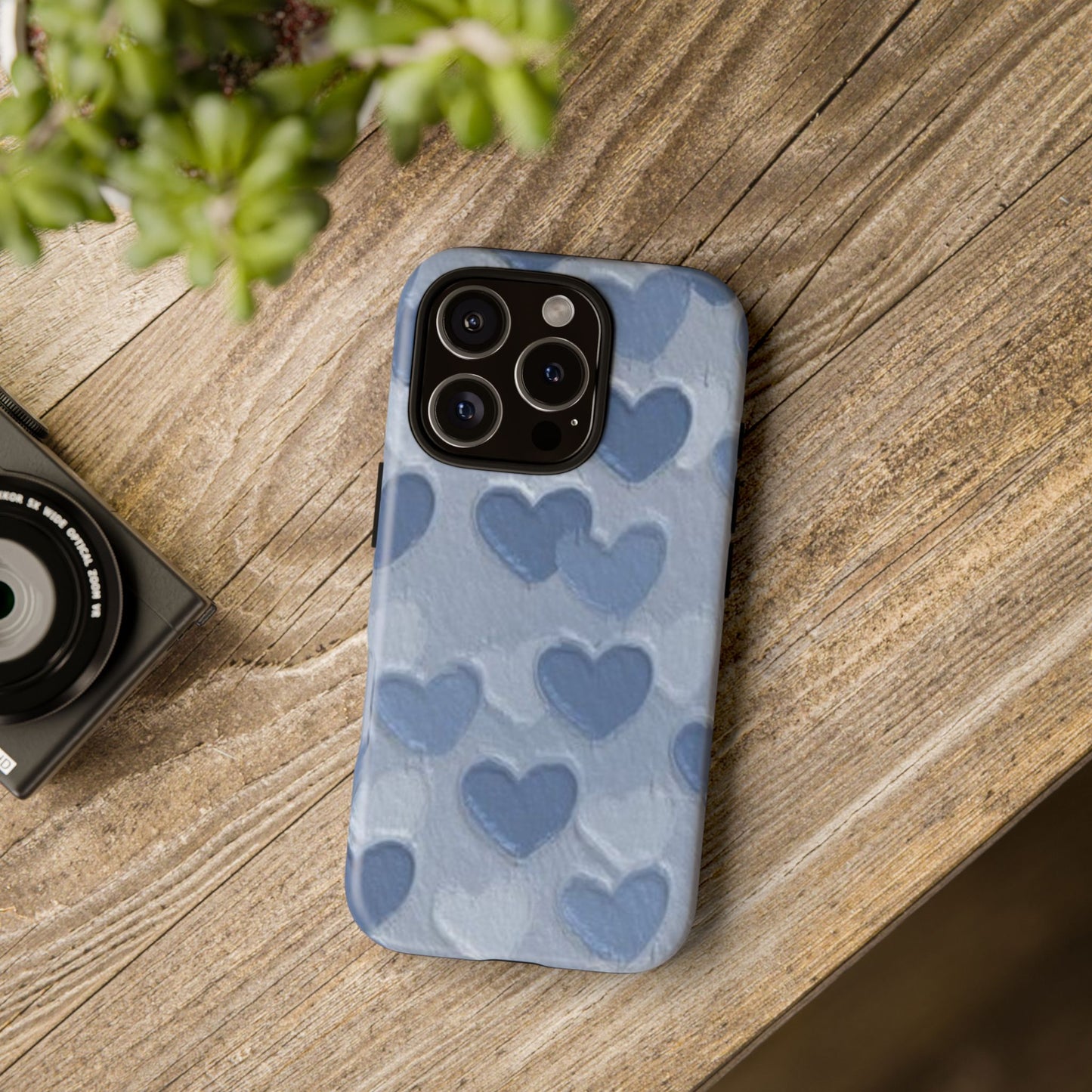 Blue Heart Chalk Wall Phone Case