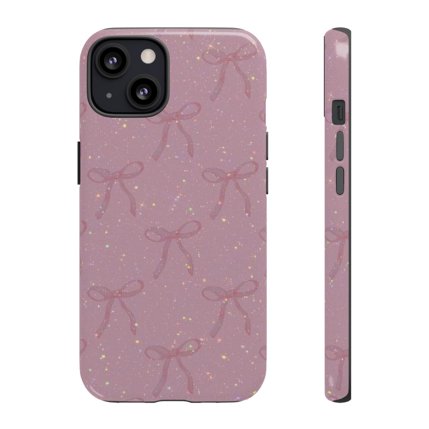 Pink Sparkly Bow Phone Case