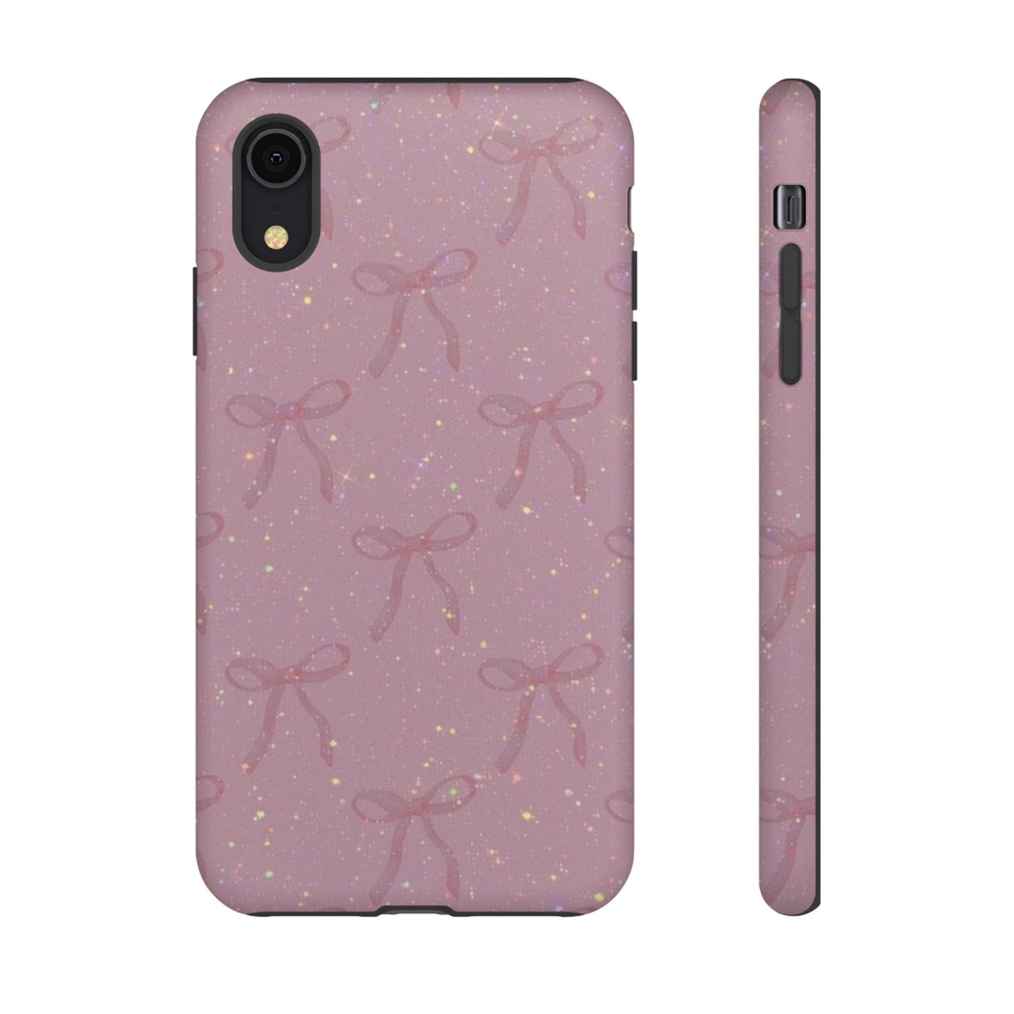 Pink Sparkly Bow Phone Case