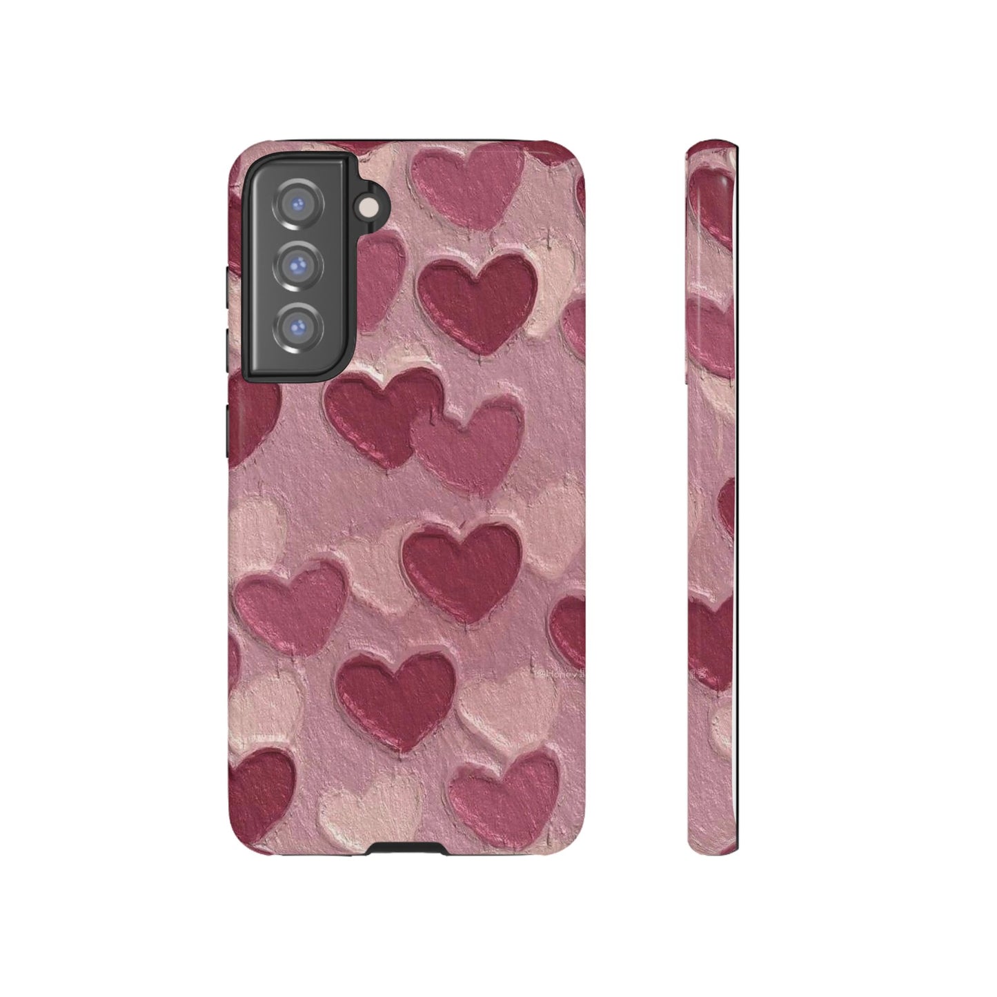 Pink Heart Chalk Wall Phone Case