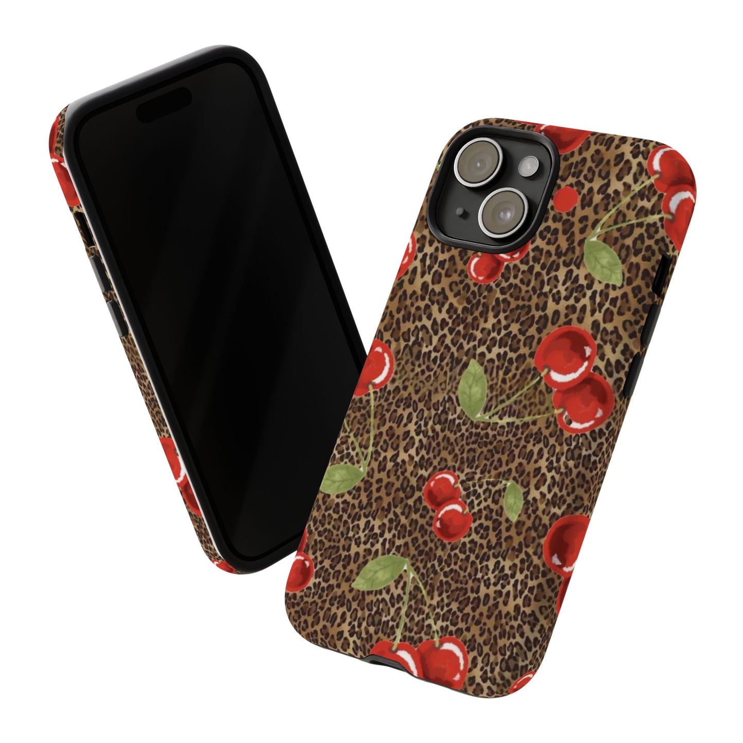 Leopard Cherries iPhone Case