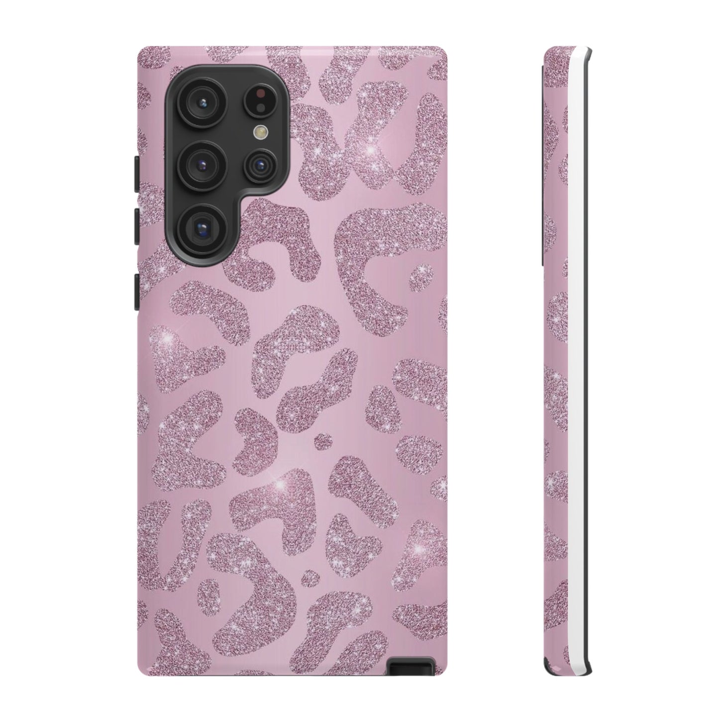 Pink Glitter Cheetah iPhone Case