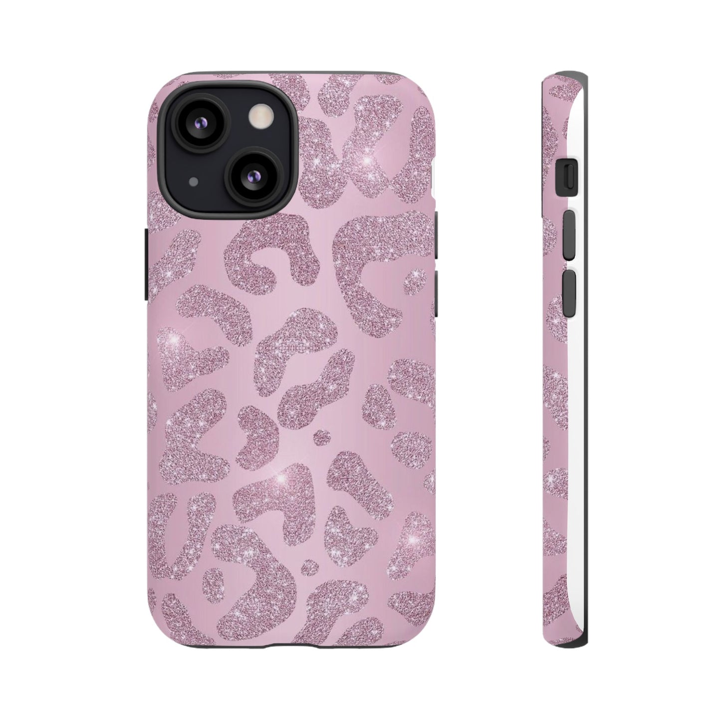 Pink Glitter Cheetah iPhone Case