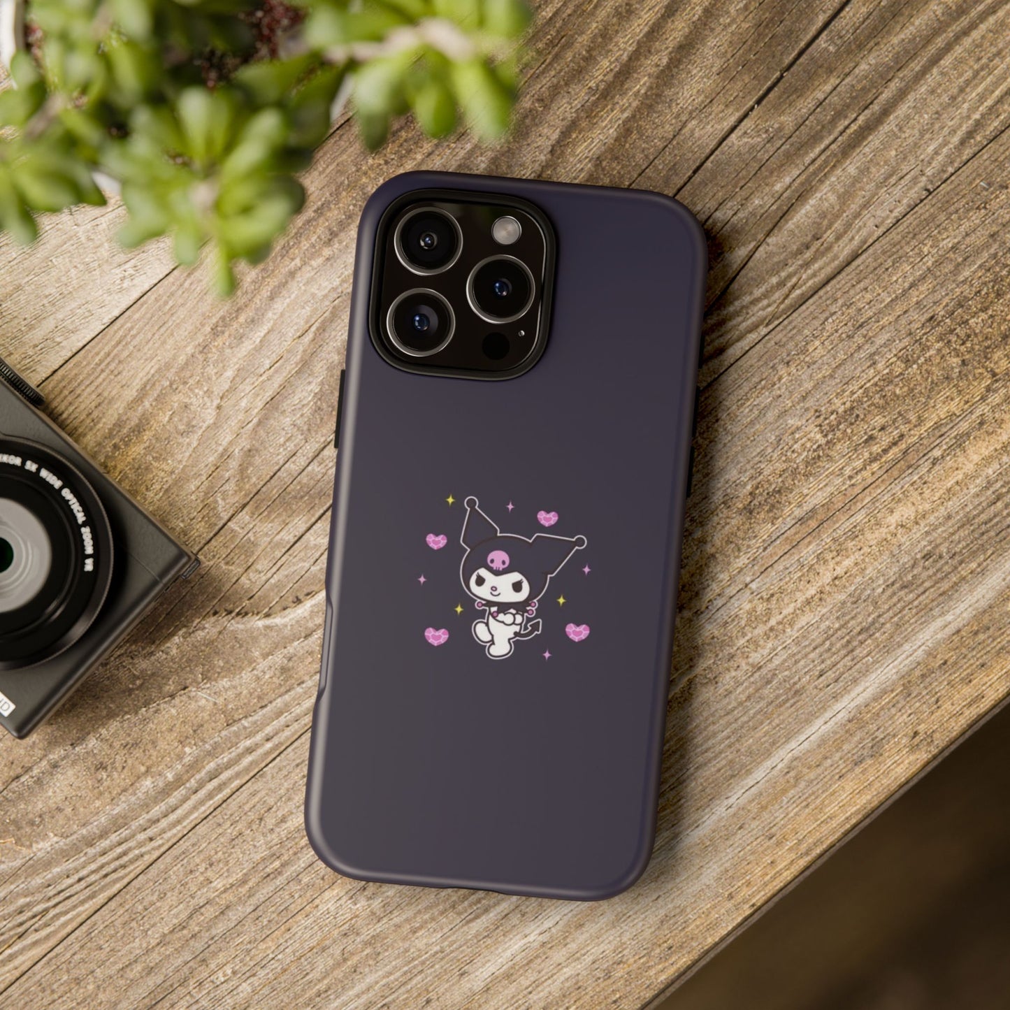 Navy Kuromi Hearts Phone Case