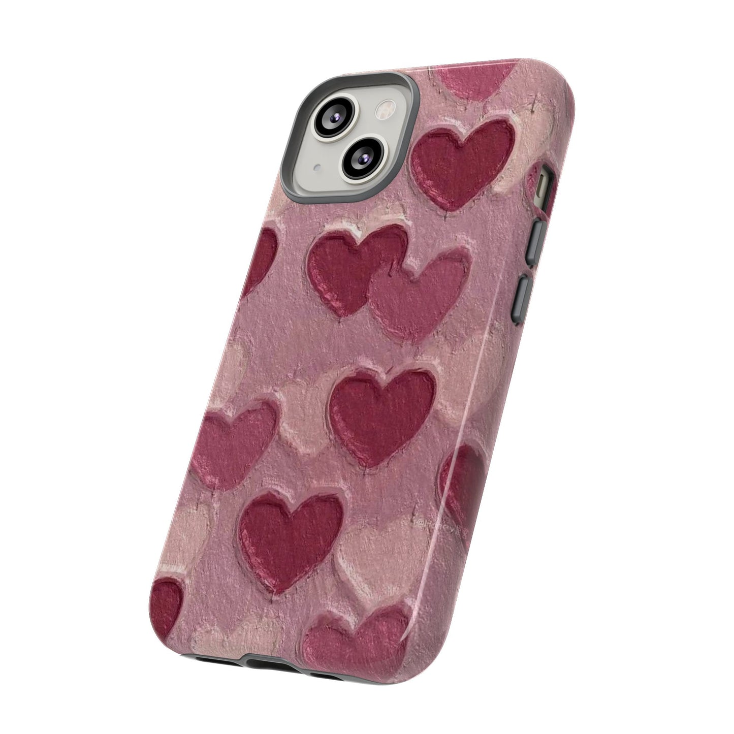 Pink Heart Chalk Wall Phone Case