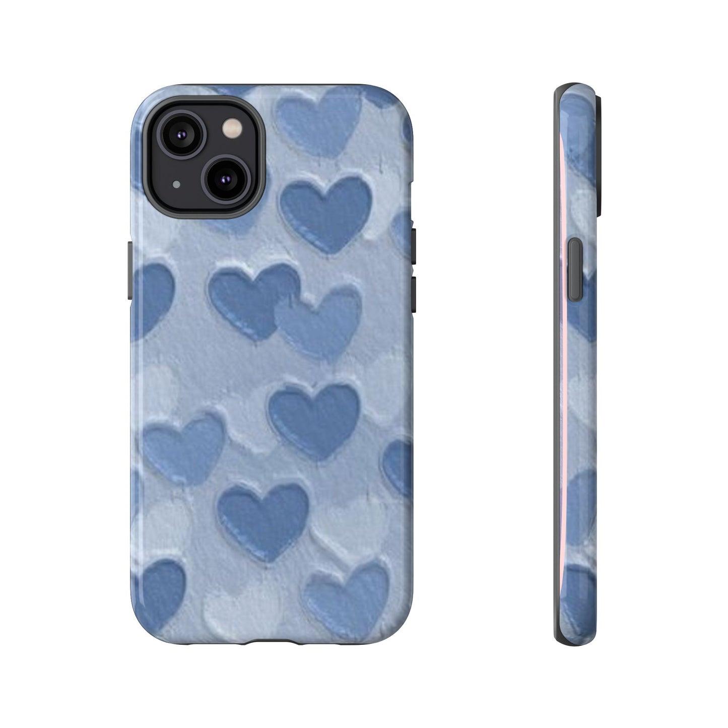 Blue Heart Chalk Wall Phone Case