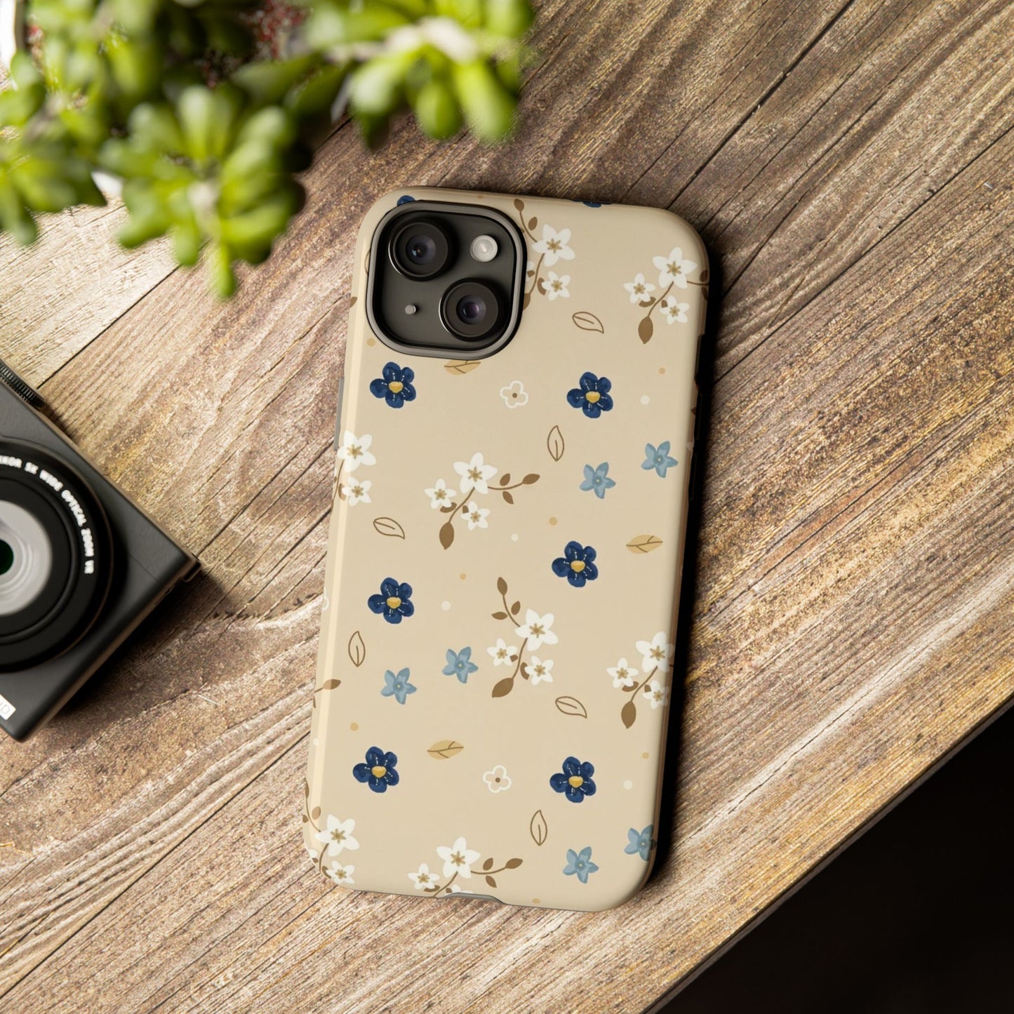 Navy Daisy Phone Case