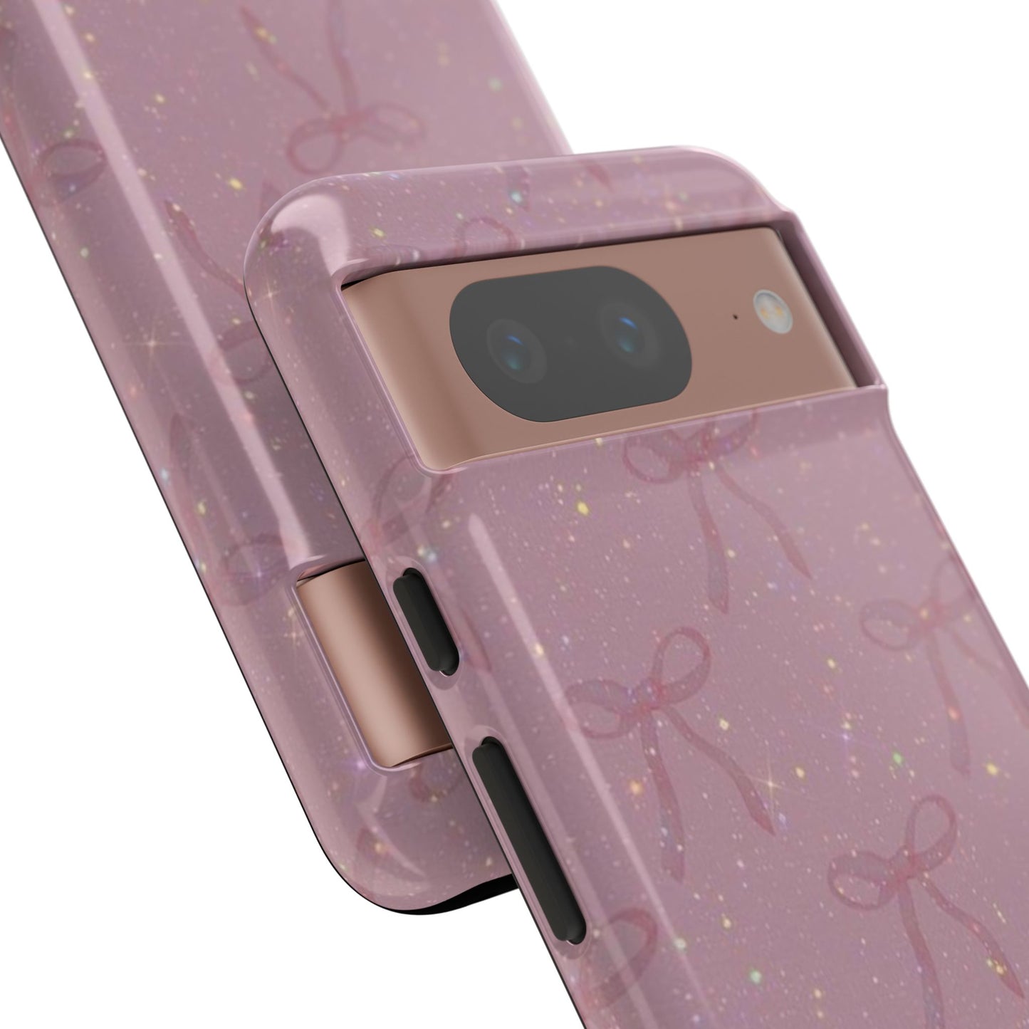 Pink Sparkly Bow Phone Case