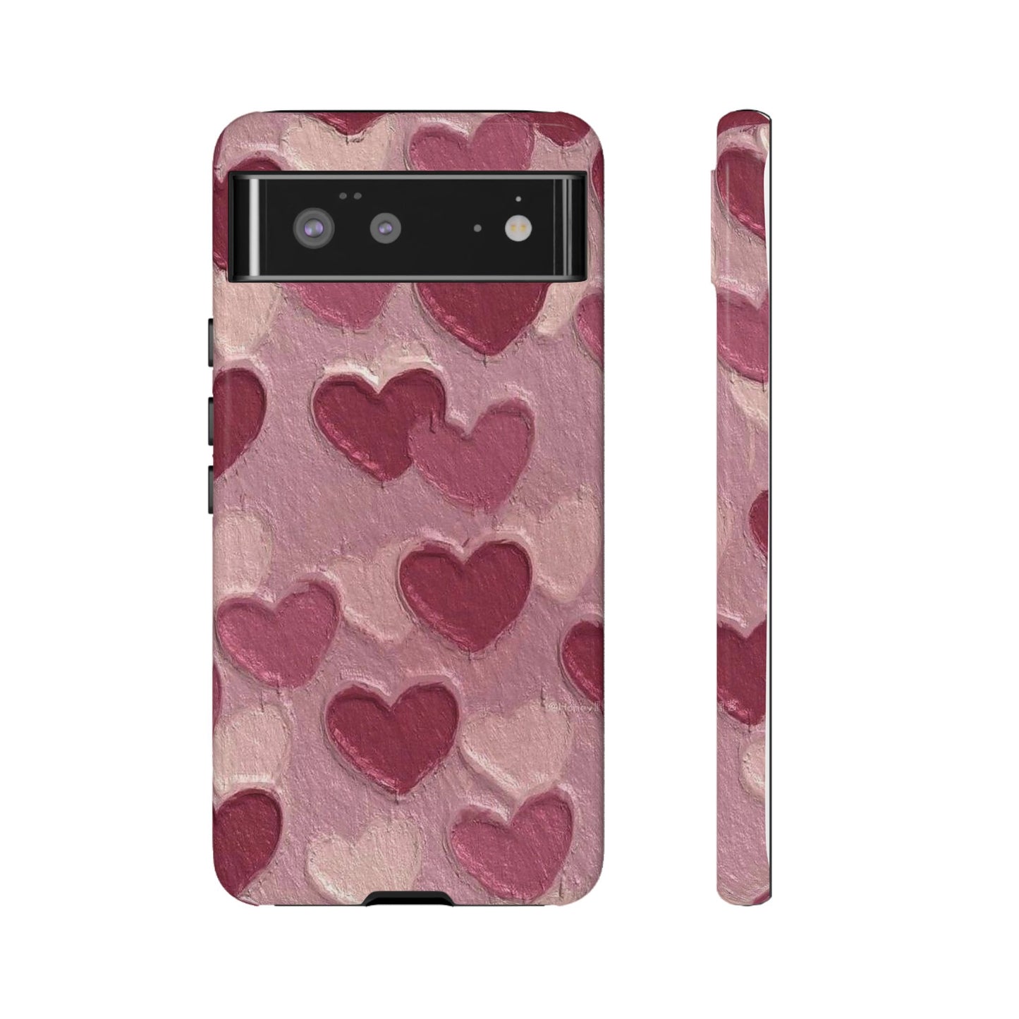 Pink Heart Chalk Wall Phone Case