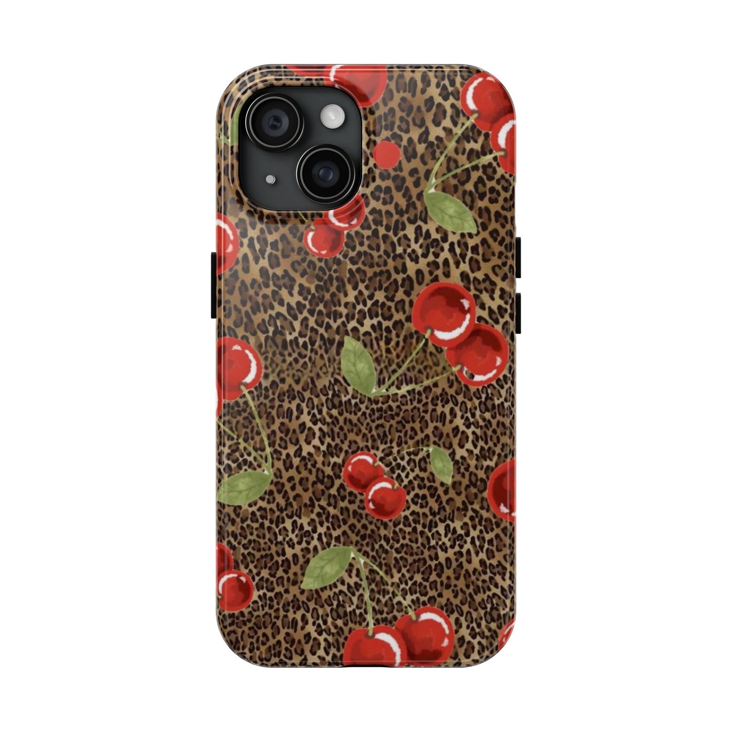 Leopard Cherries iPhone Case